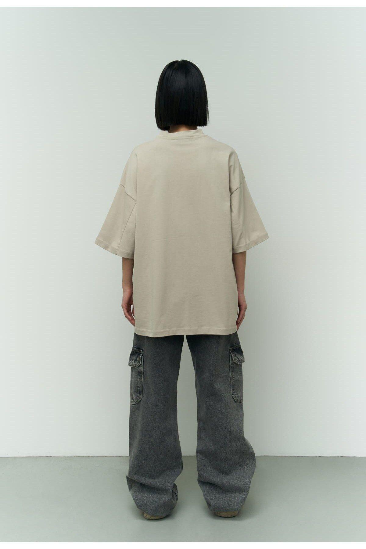 Ghost Beige Oversize T-Shirt