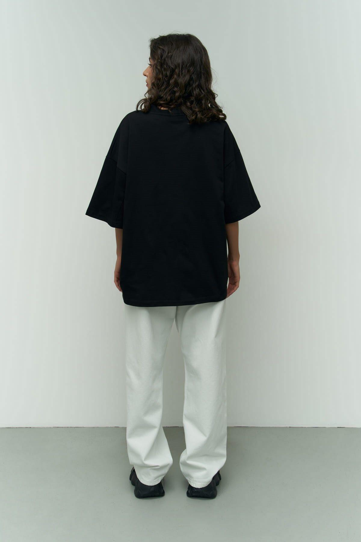 Ghost Siyah Oversize T-Shirt