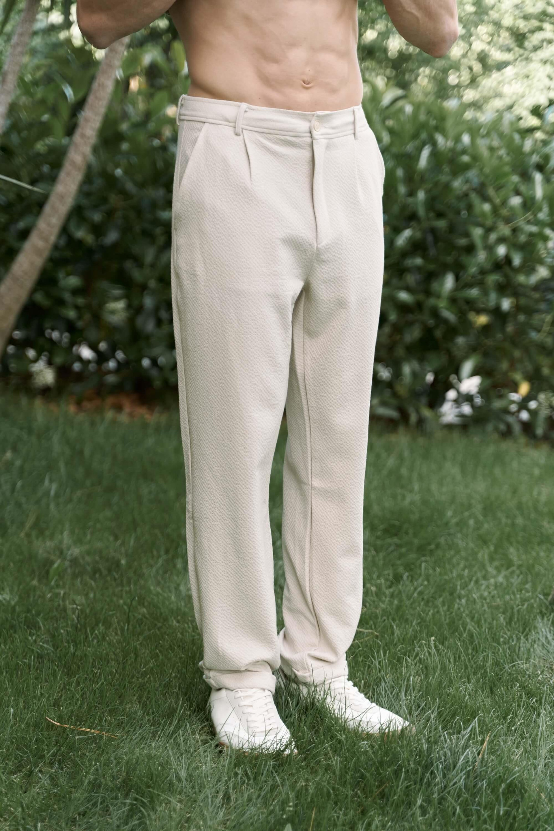 Glenn Men's Beige Trousers