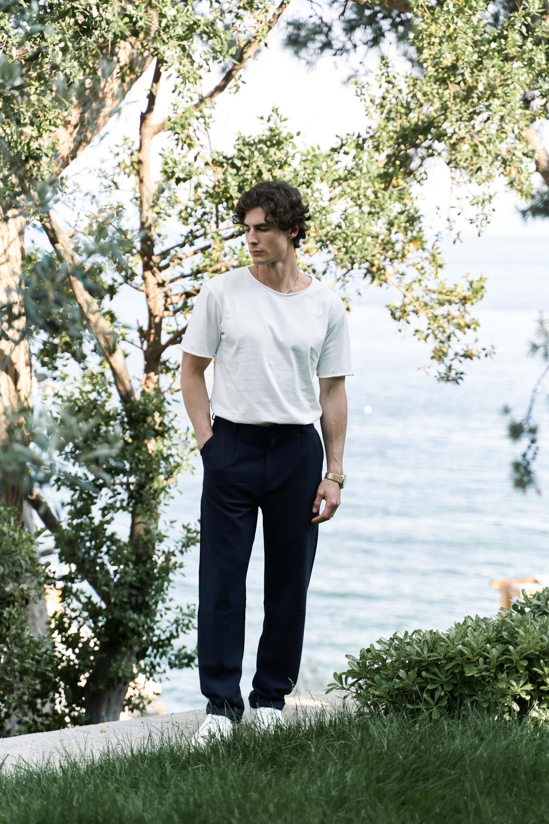 Glenn Men's Dark Blue Trousers