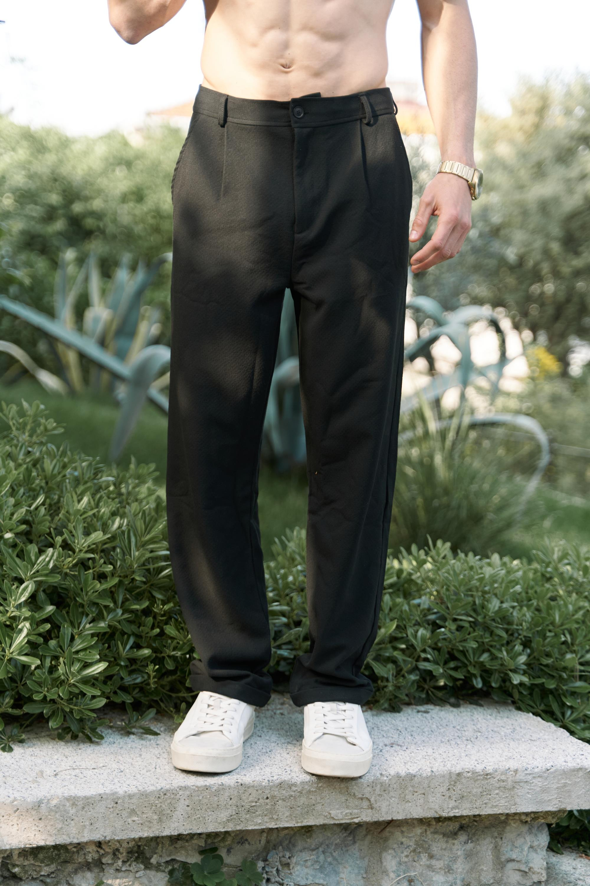 Glenn Men's Black Trousers