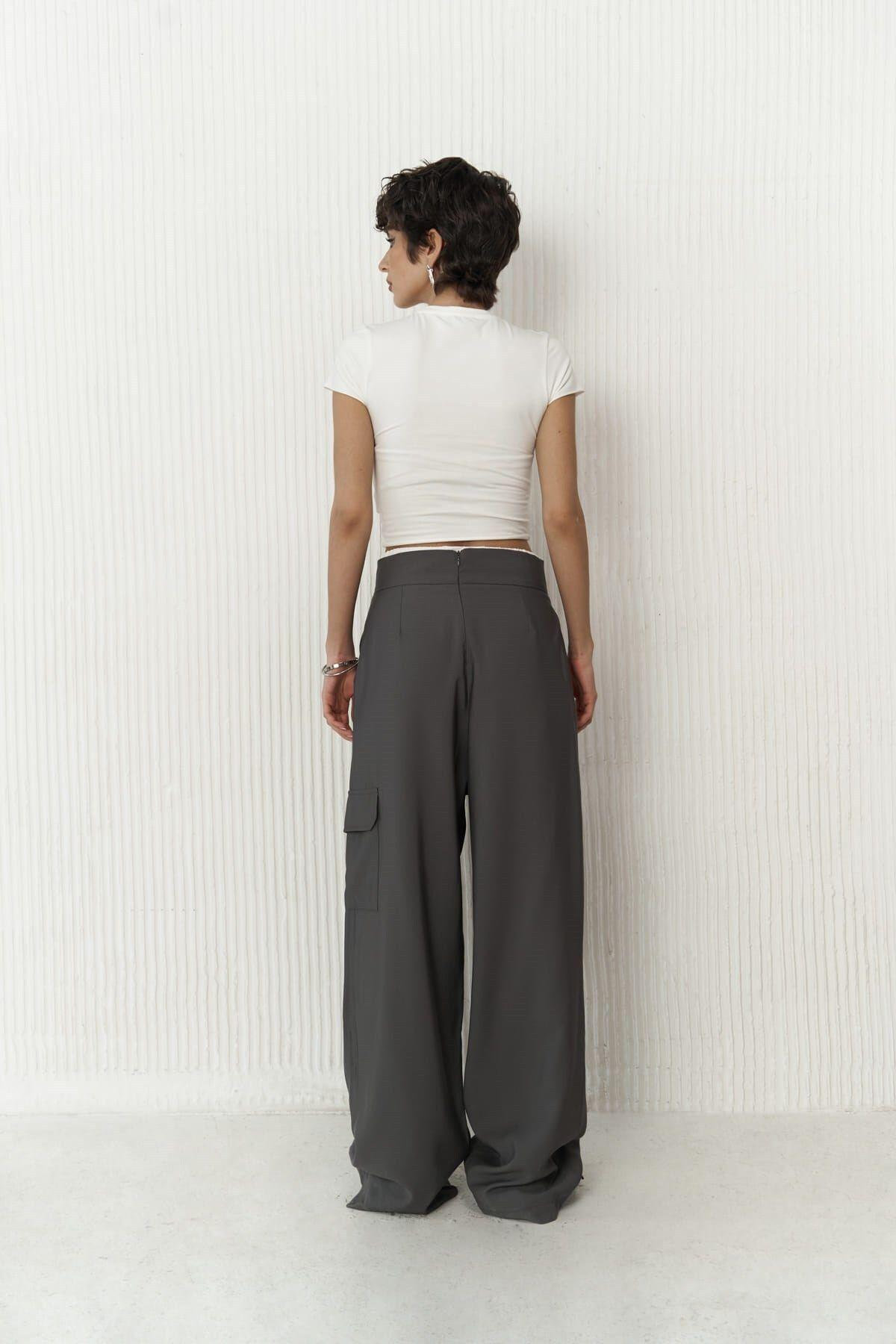 Gloria Anthracite Trousers with Boxer Detail