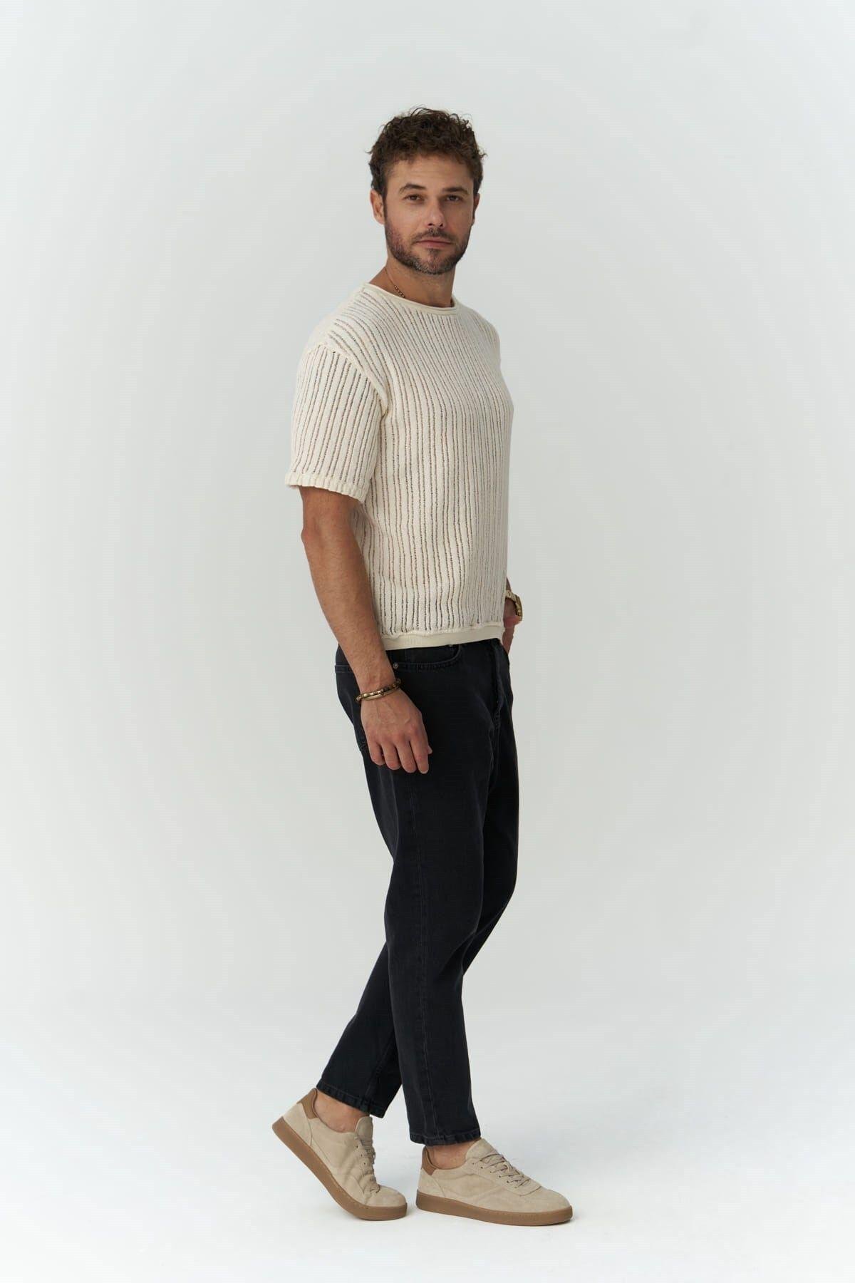 Grant Siyah Erkek Jean Pantolon