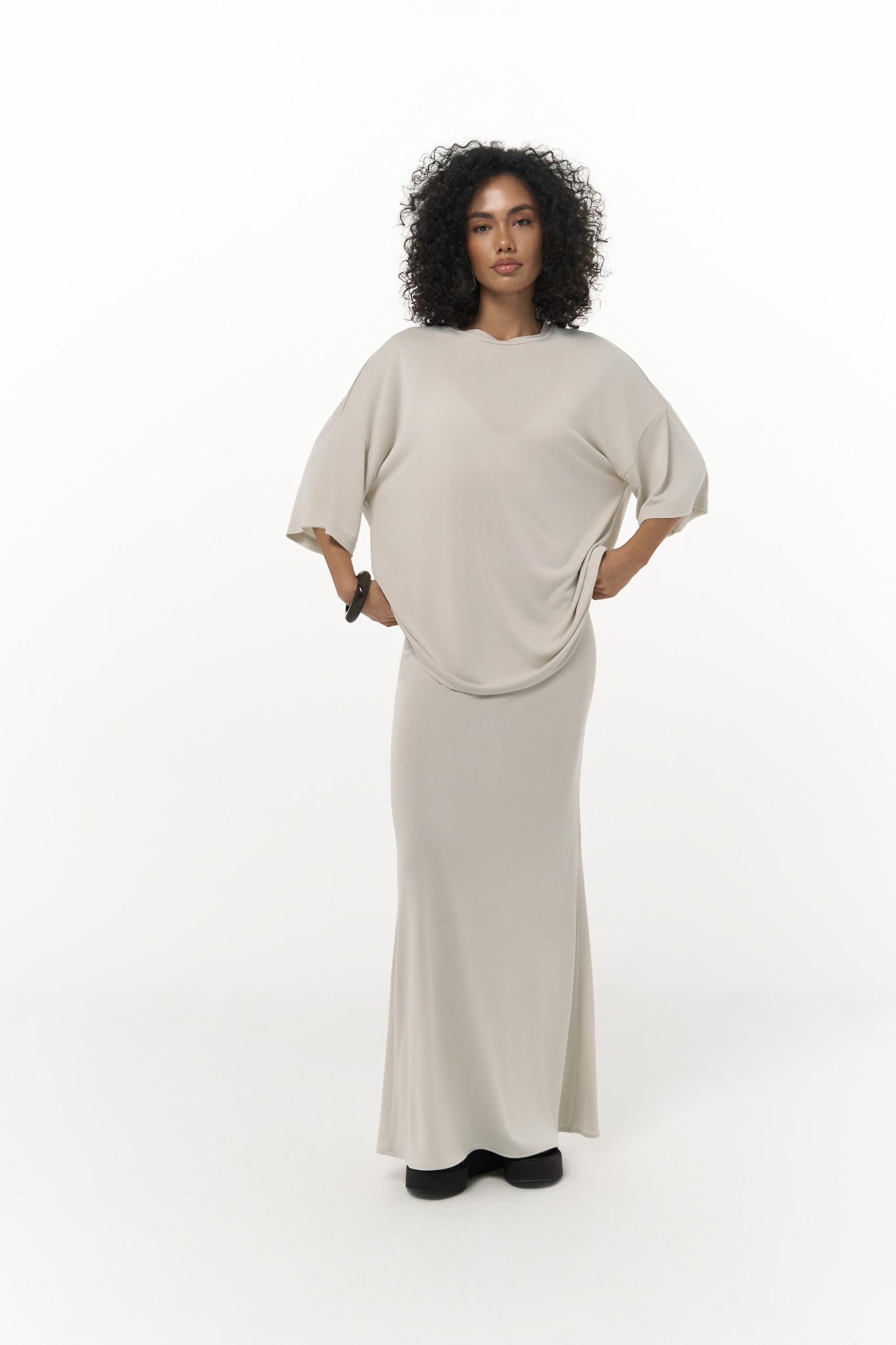 Grazia Bej T-Shirt Etek Takım