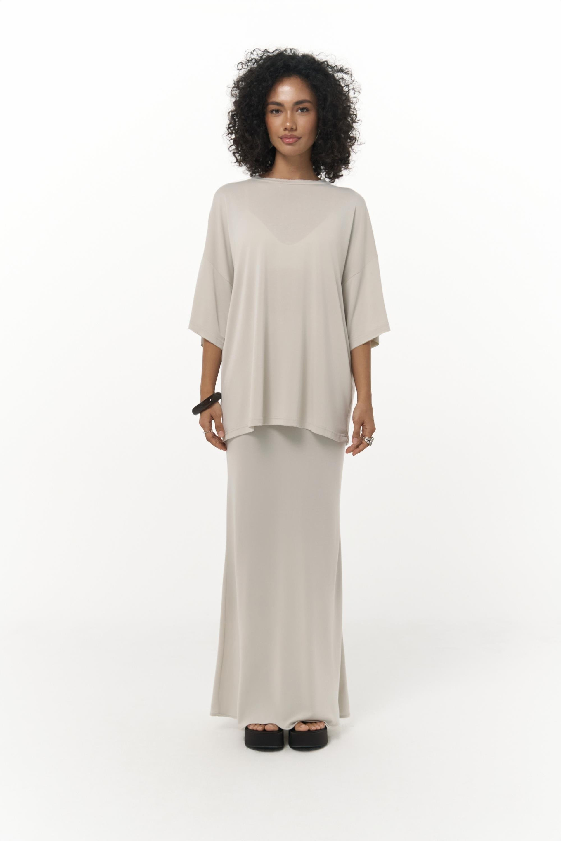 Grazia Bej T-Shirt Etek Takım