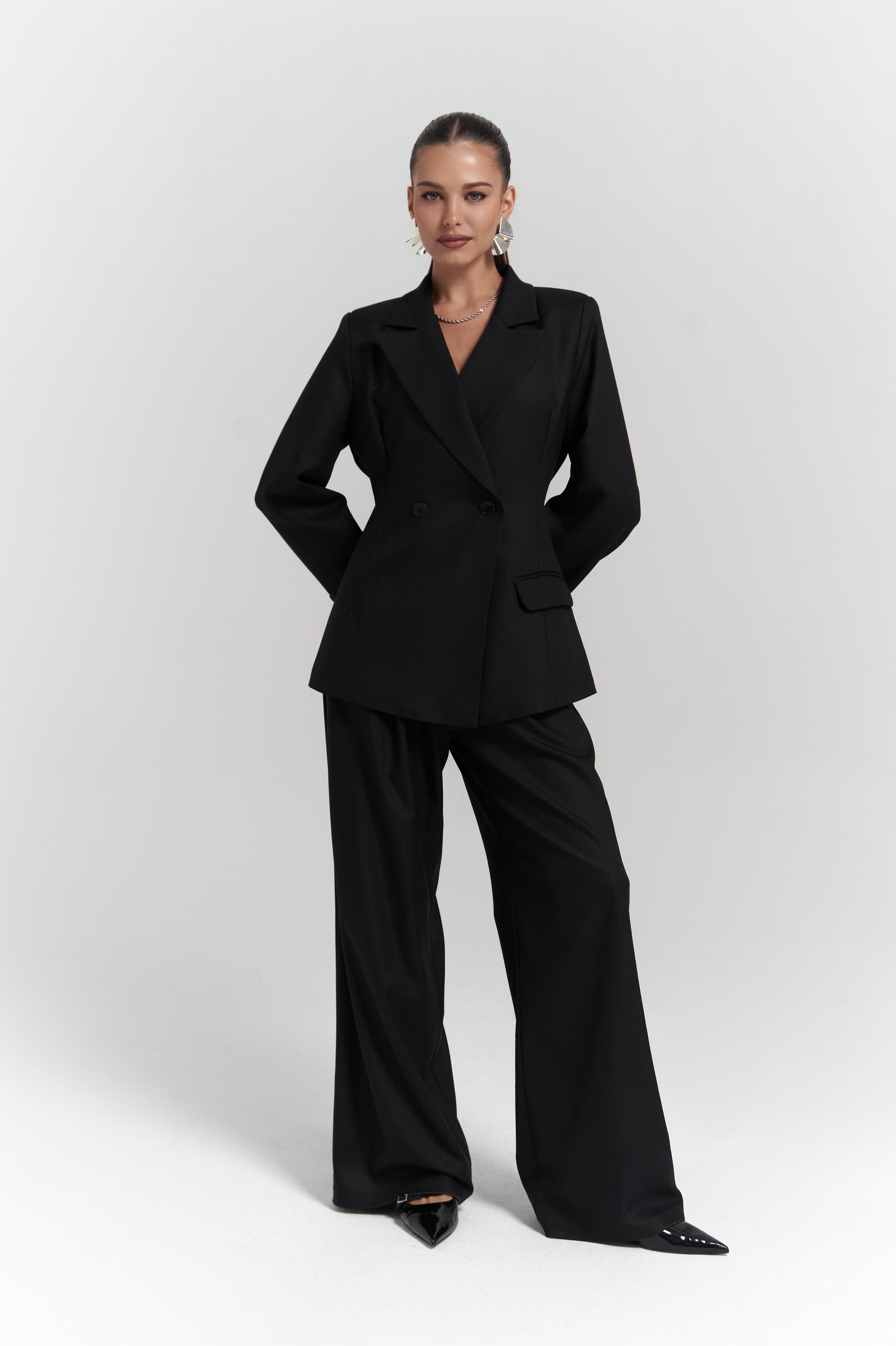 Halvyn Dar Kesim Blazer Siyah Takım