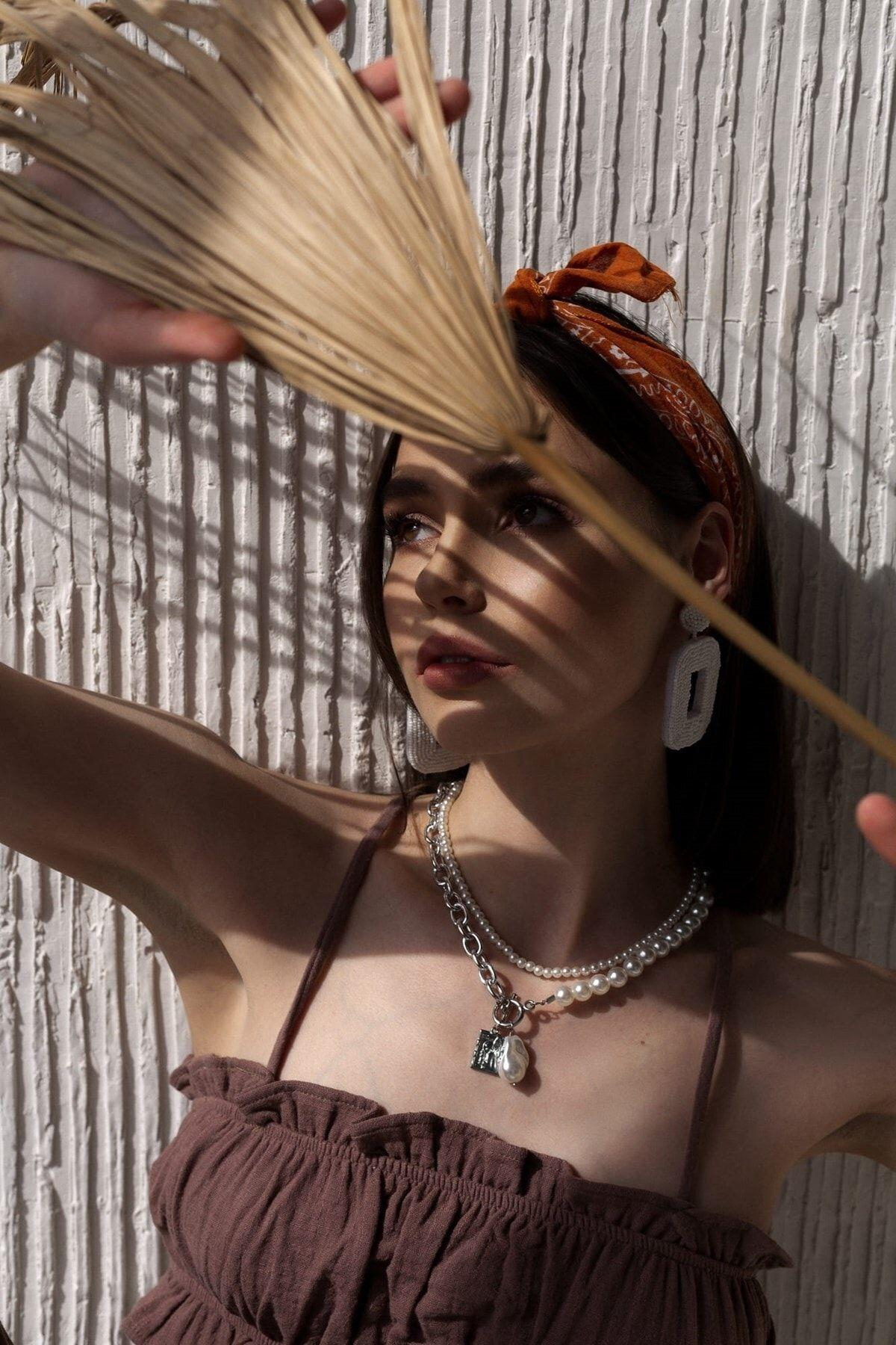 Bohemai Harvey Brown Muslin Crop-Trousers Set