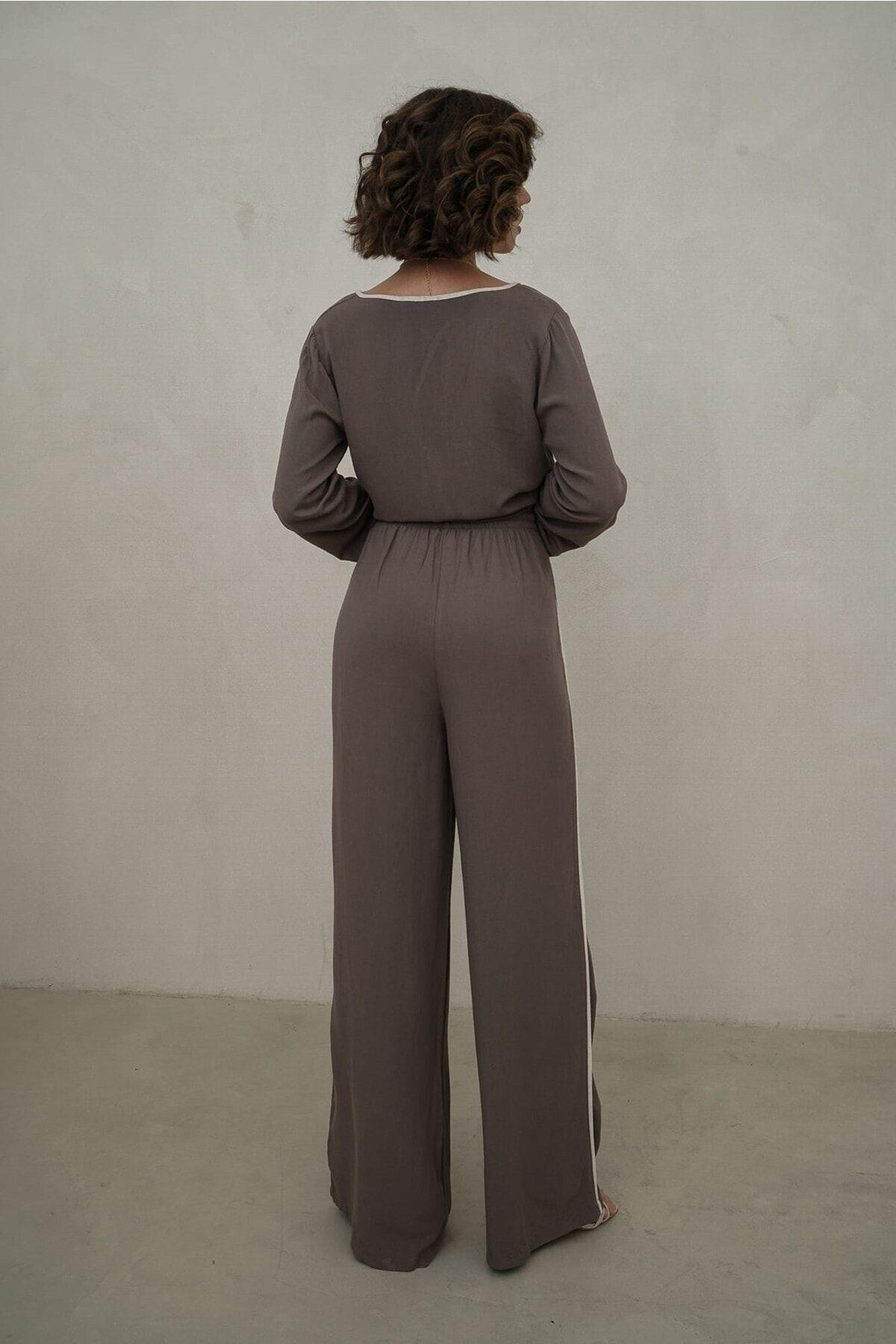 Bohemai Hazel Taupe Two Piece Set