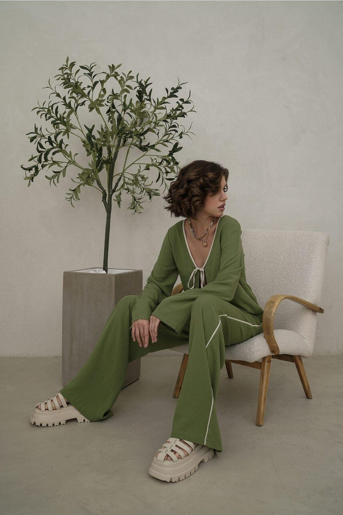 Bohemai Hazel Green Two Piece Set