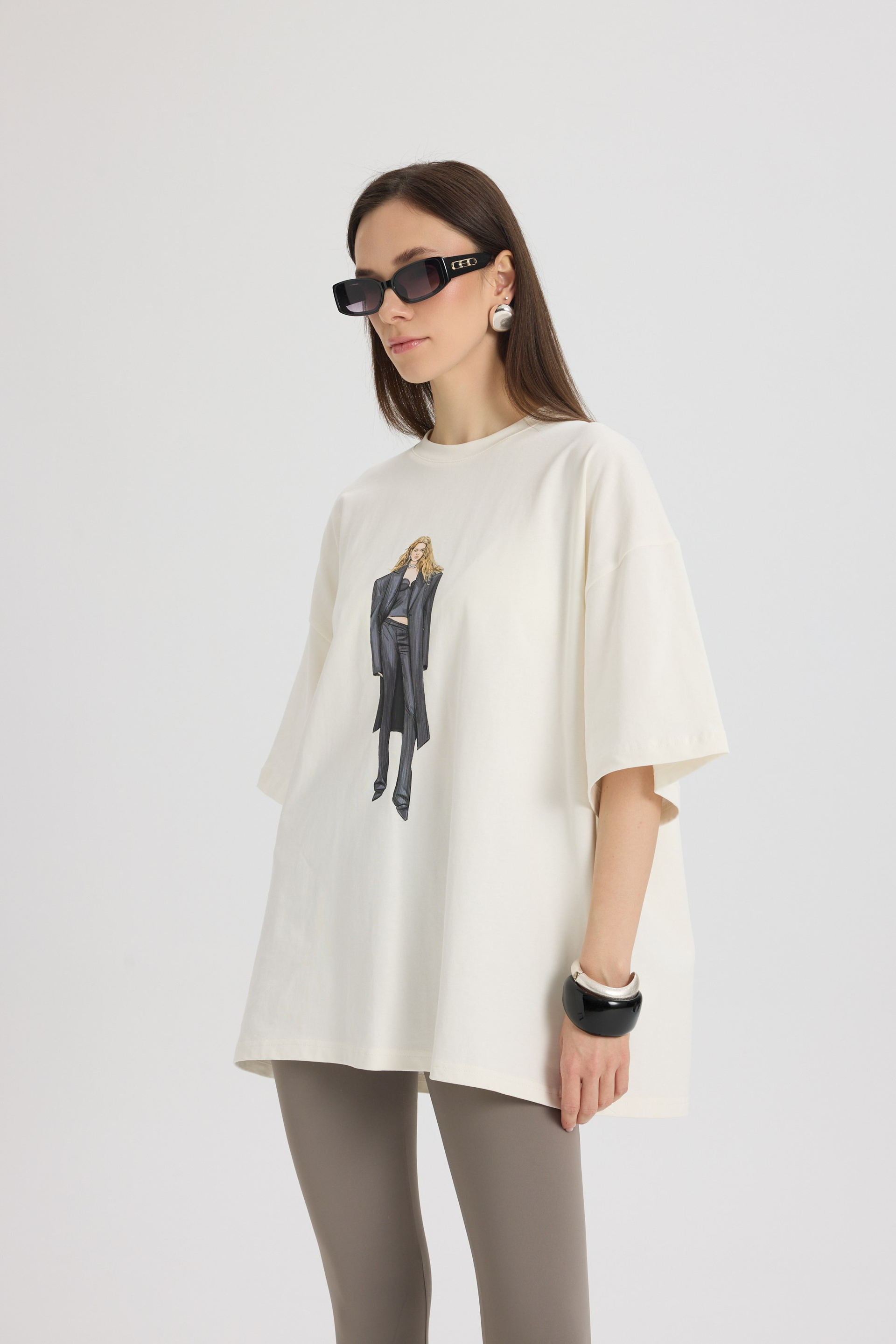 Helene Oversize Beyaz T-Shirt