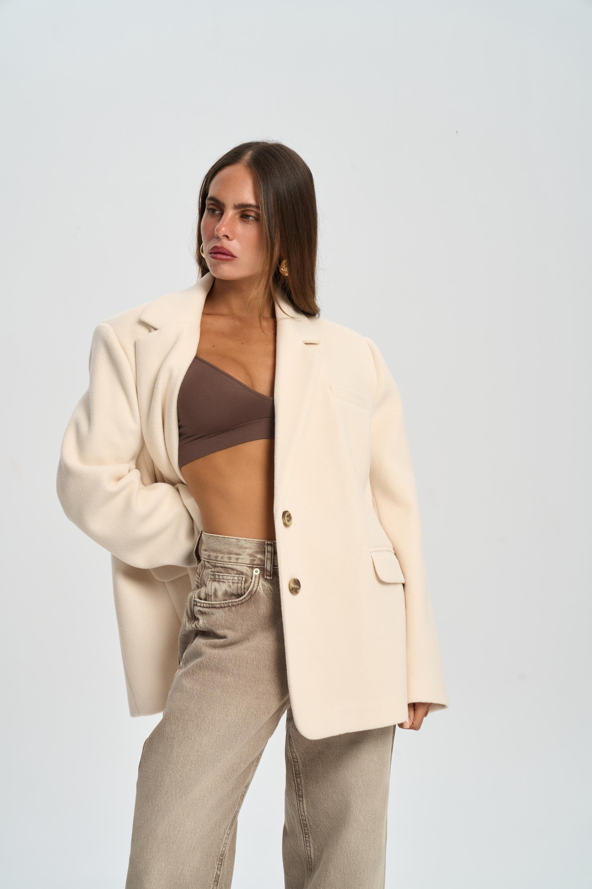 Howell Ekru Blazer Ceket