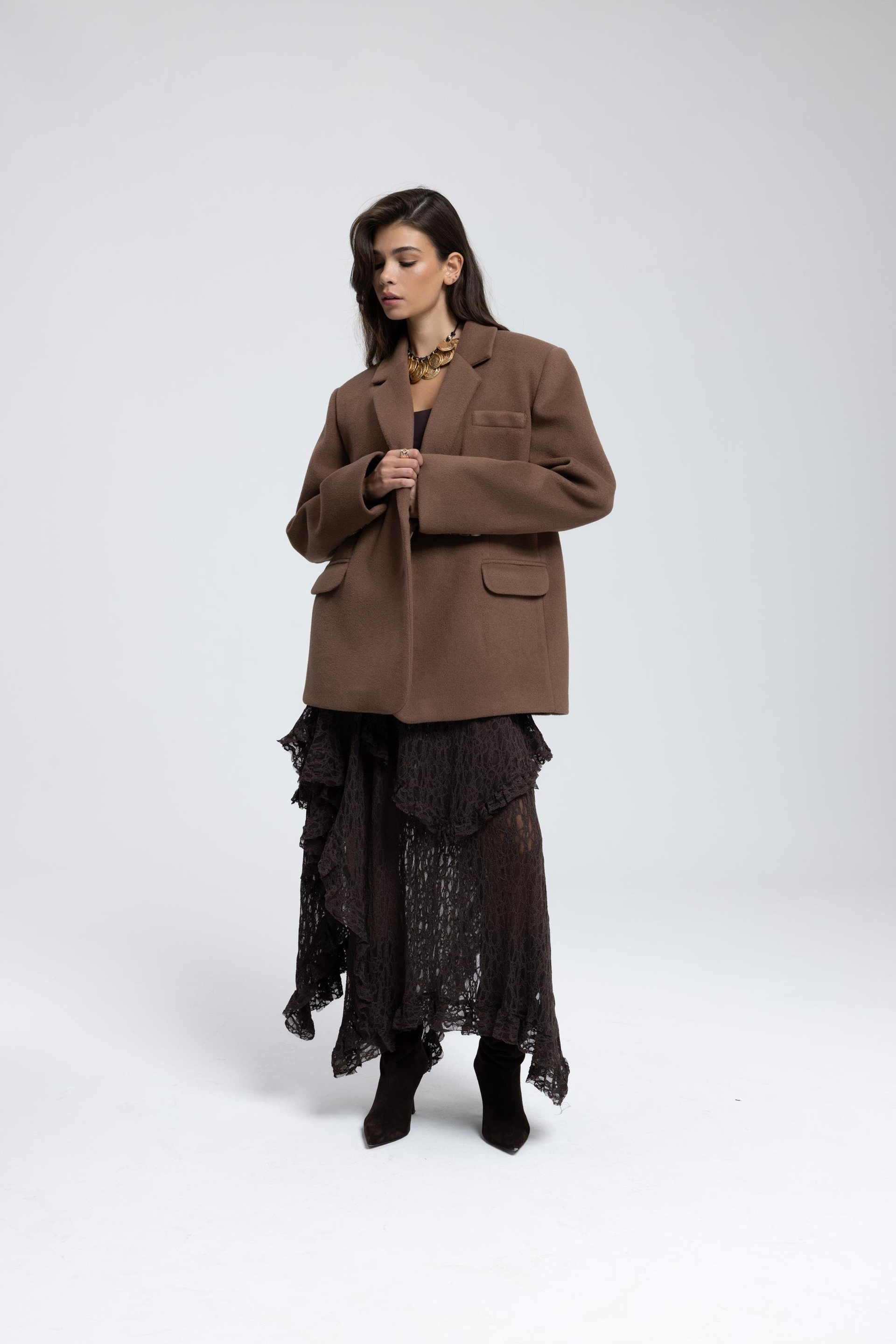 Howell Sütlü Kahve Blazer Ceket