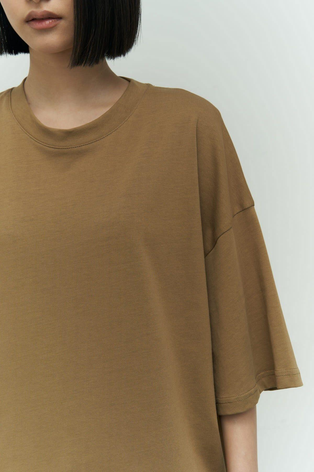 I Like Mama Light Khaki Oversize T-Shirt