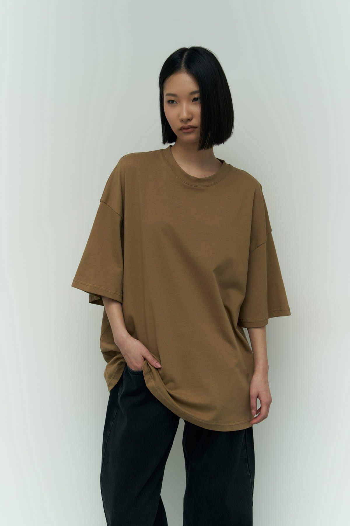 I Like Mama Light Khaki Oversize T-Shirt