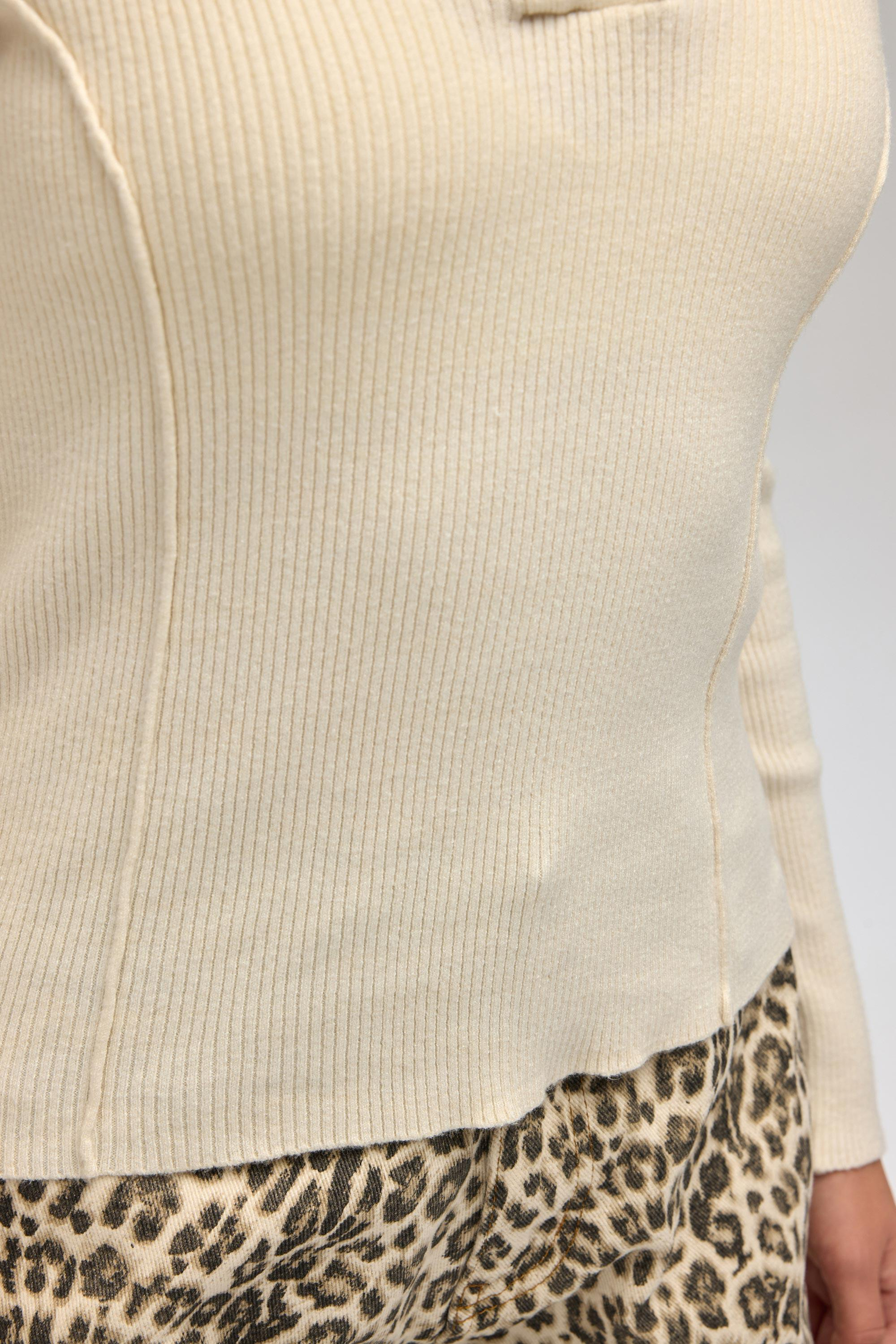 İnari Polo Yaka Bej Triko Kazak