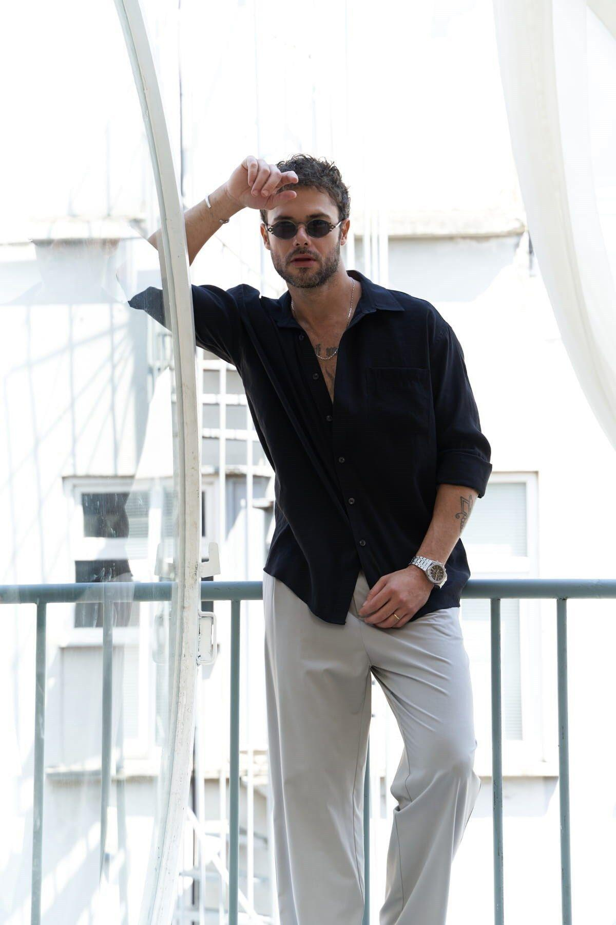 Jeremy Men's Black Shirt