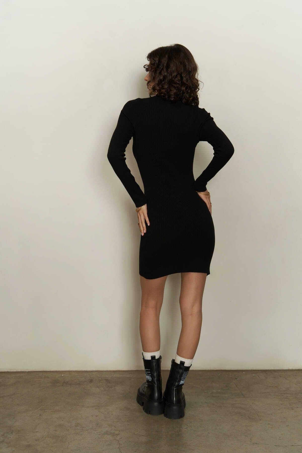Mai Jesse Black Knit Dress