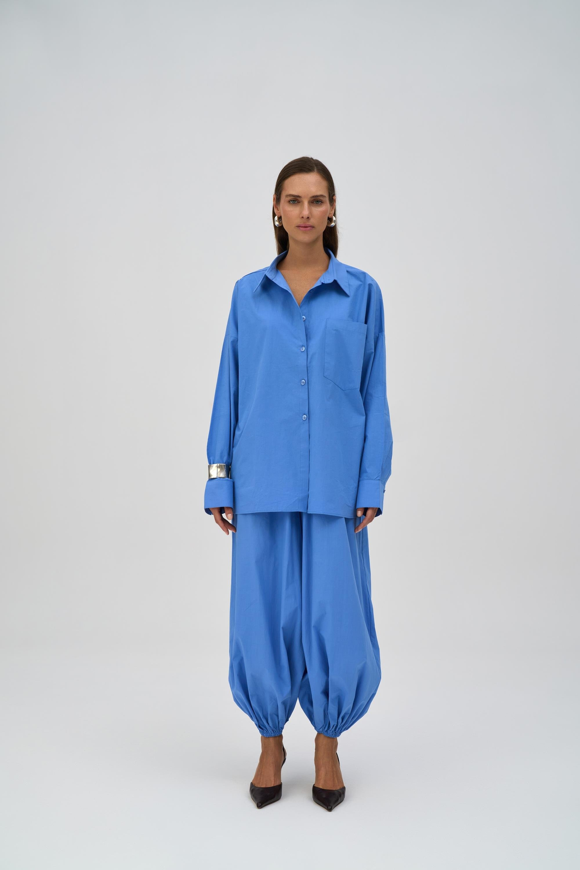 Josie Oversize Mavi Gömlek