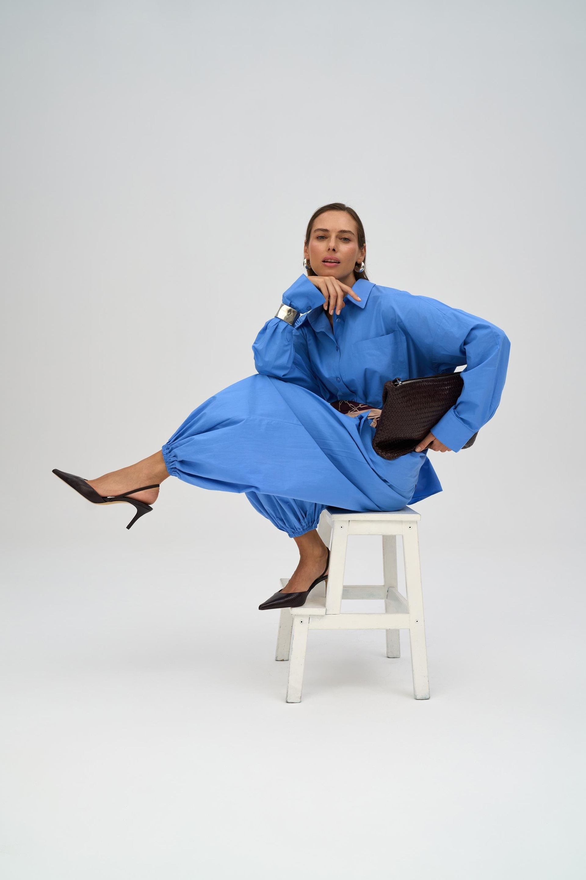 Josie Oversize Mavi Gömlek