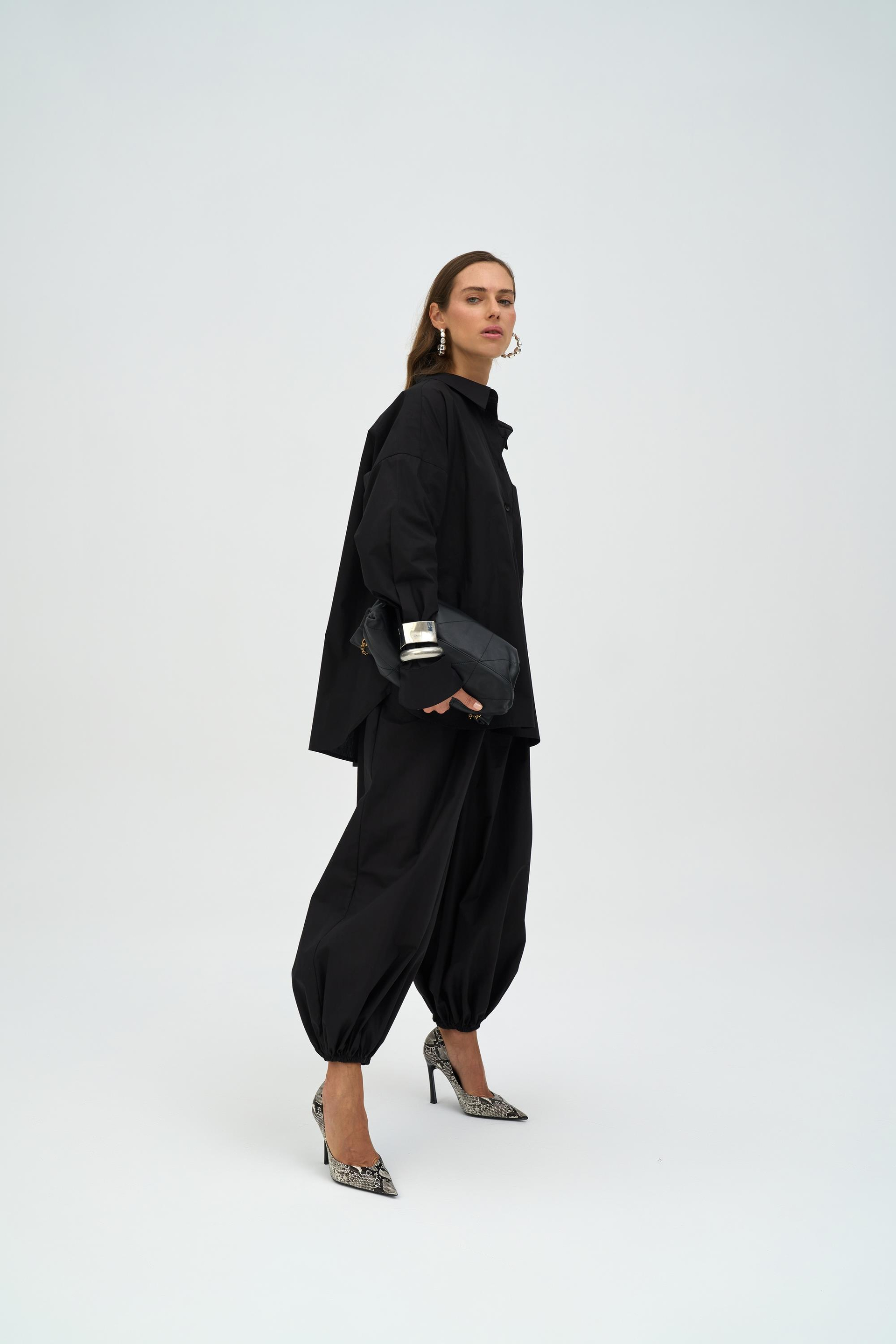 Josie Oversized Black Shirt