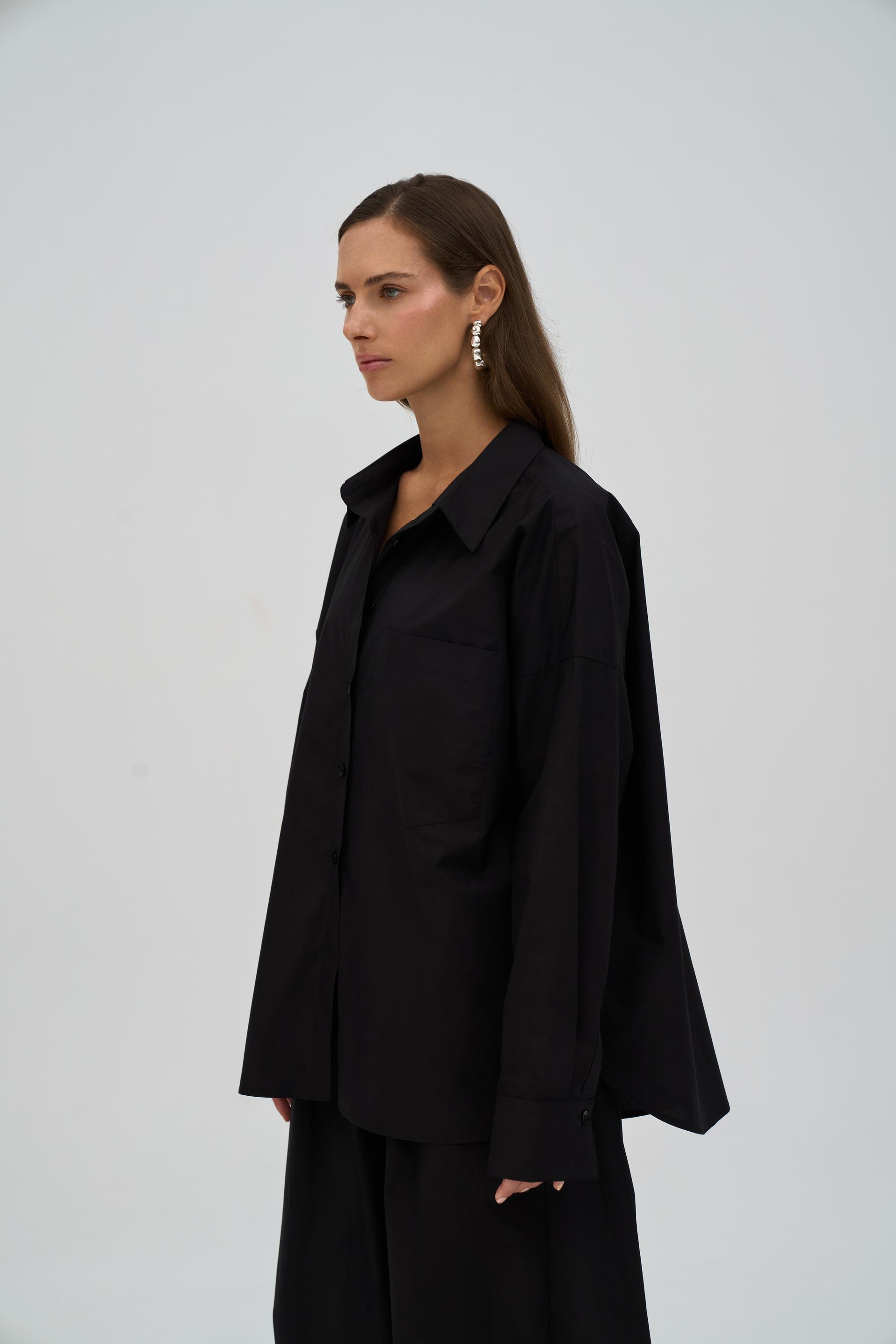 Josie Oversized Black Shirt