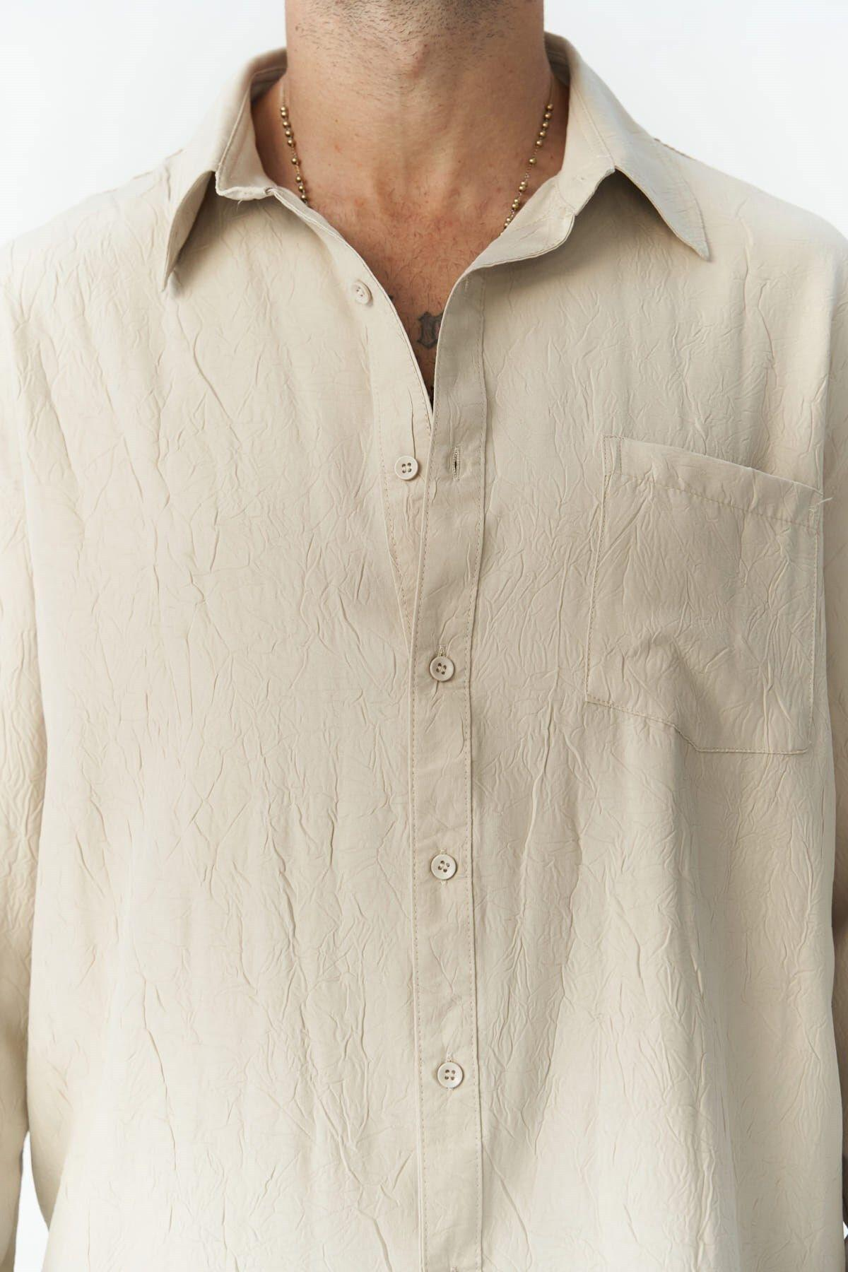 Juan Erkek Bej Gömlek