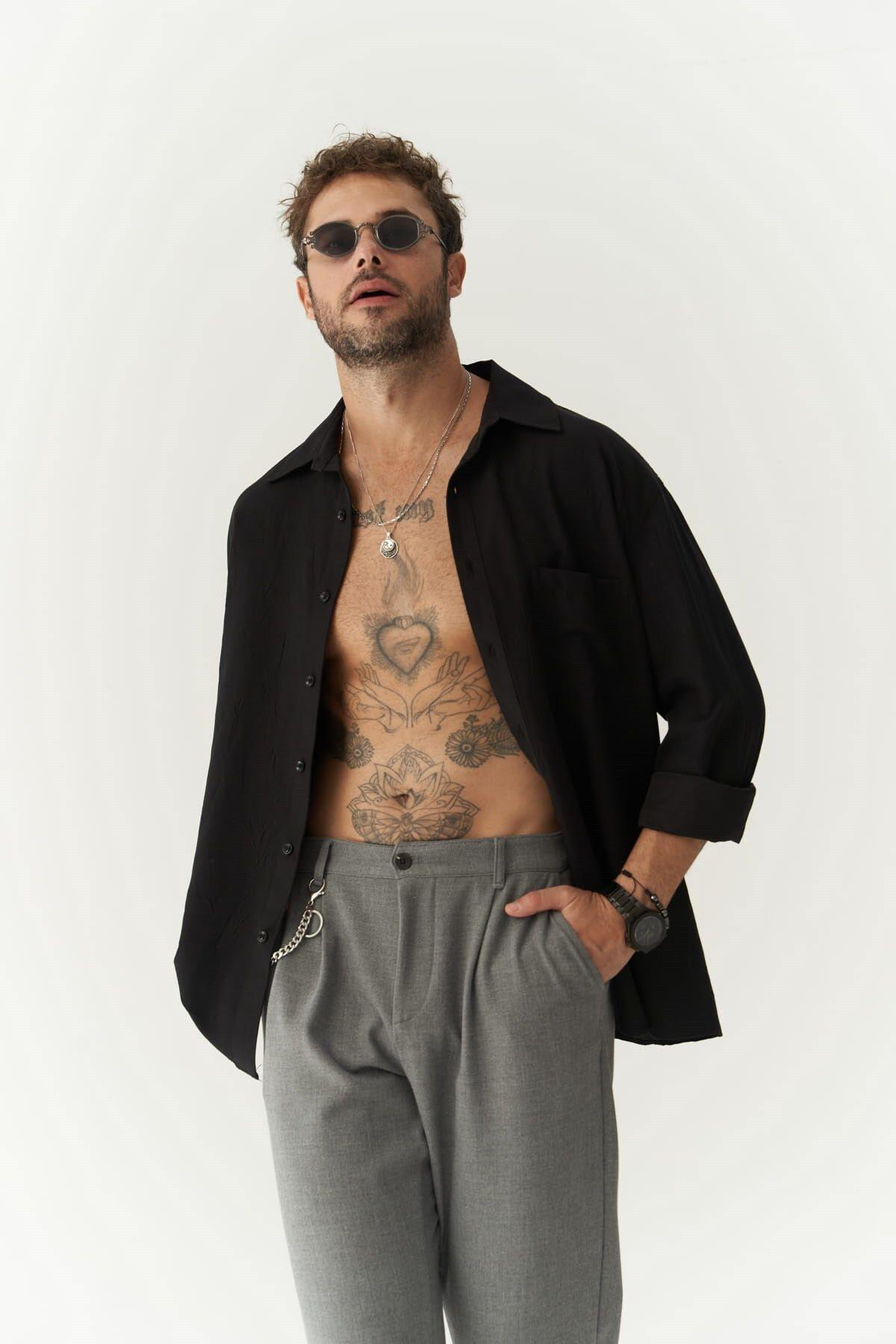 Juan Men's Black Shirt