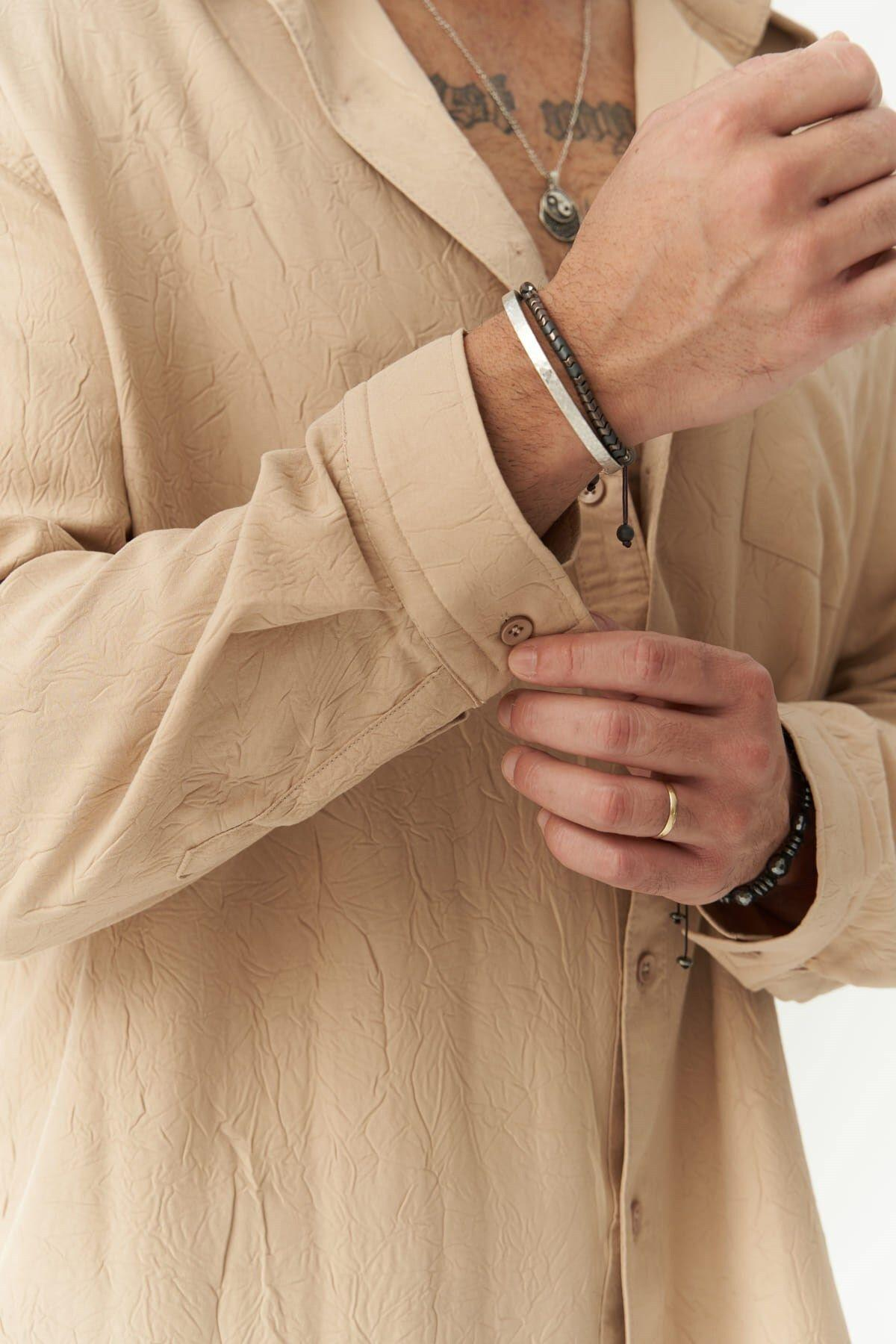 Juan Men's Light Brown Shirt