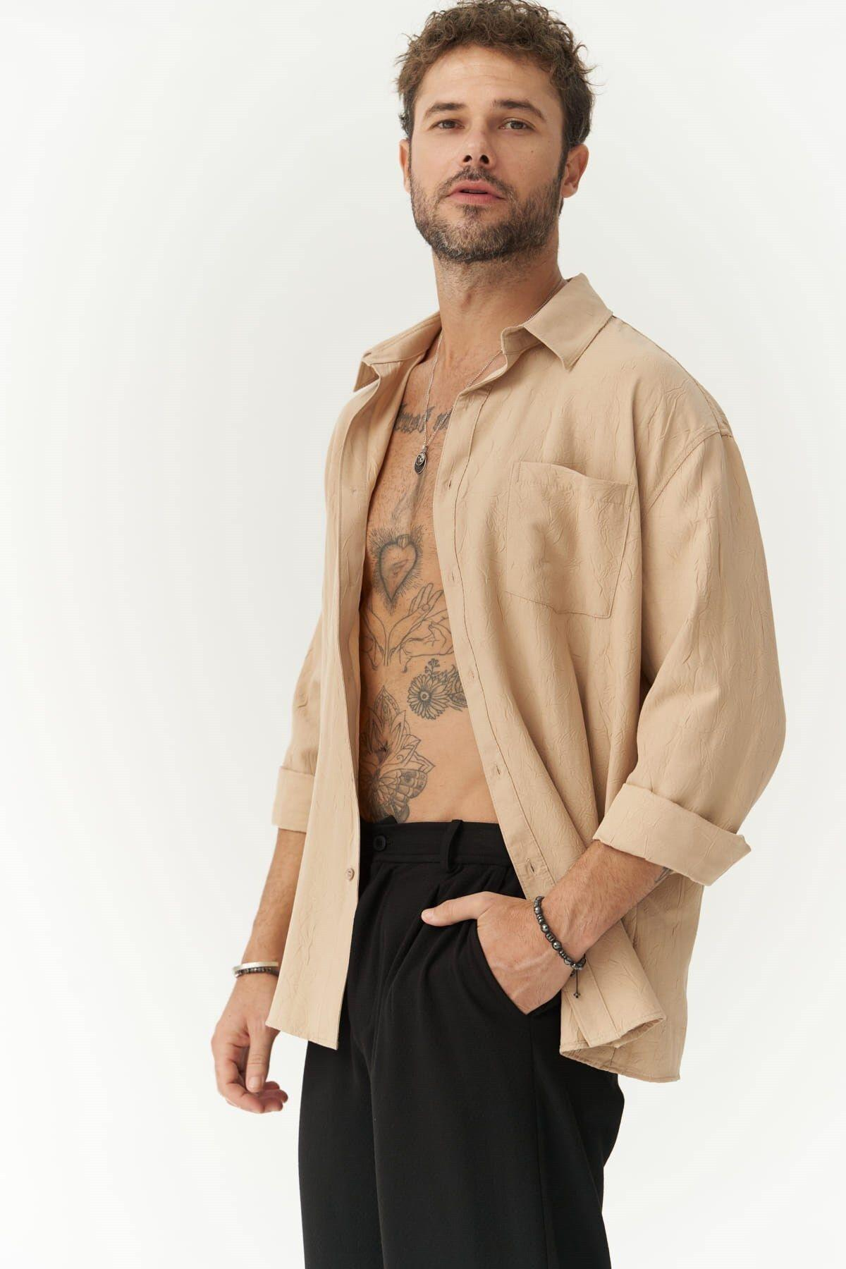 Juan Men's Light Brown Shirt