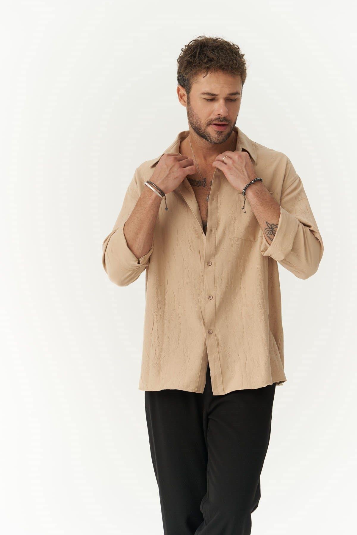 Juan Men's Light Brown Shirt