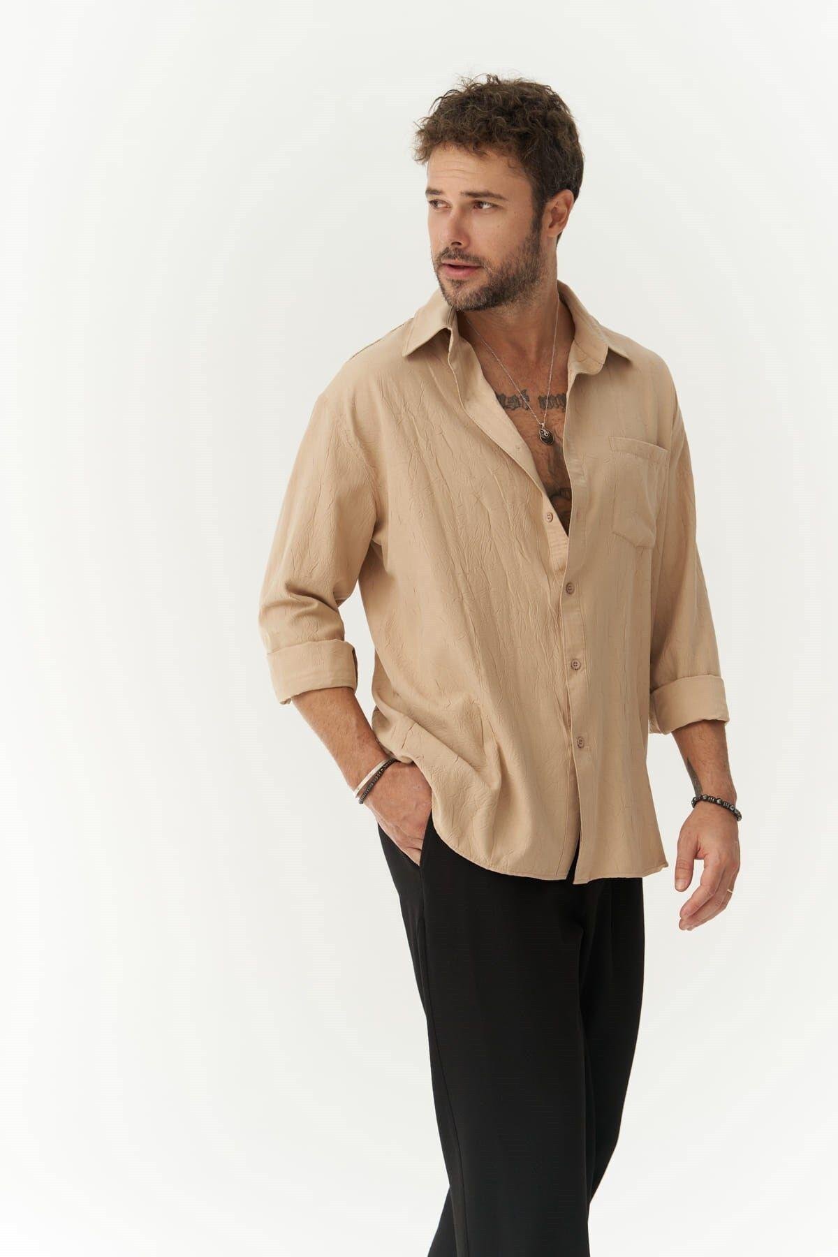 Juan Men's Light Brown Shirt