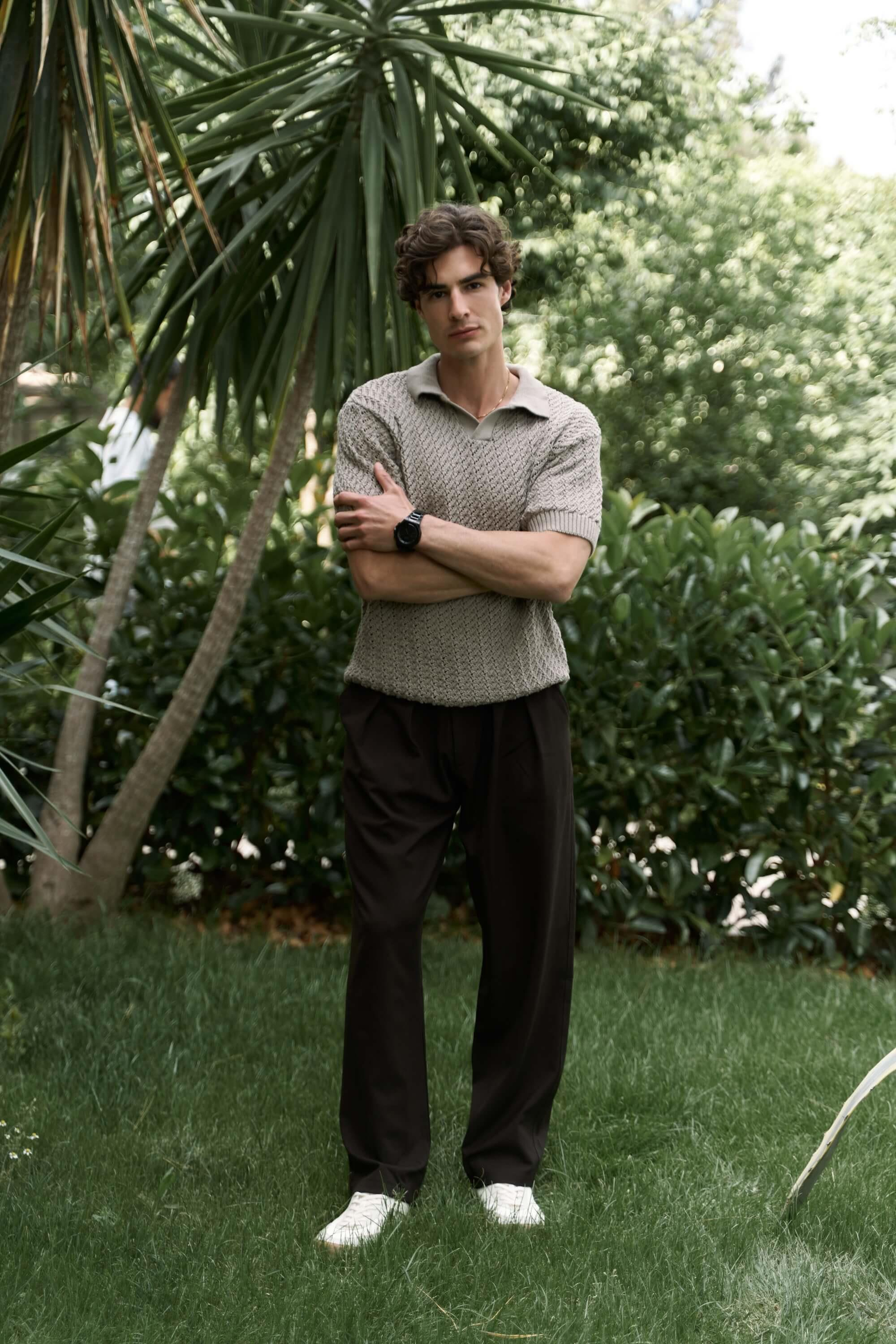 Juro Men's Dark Brown Trousers