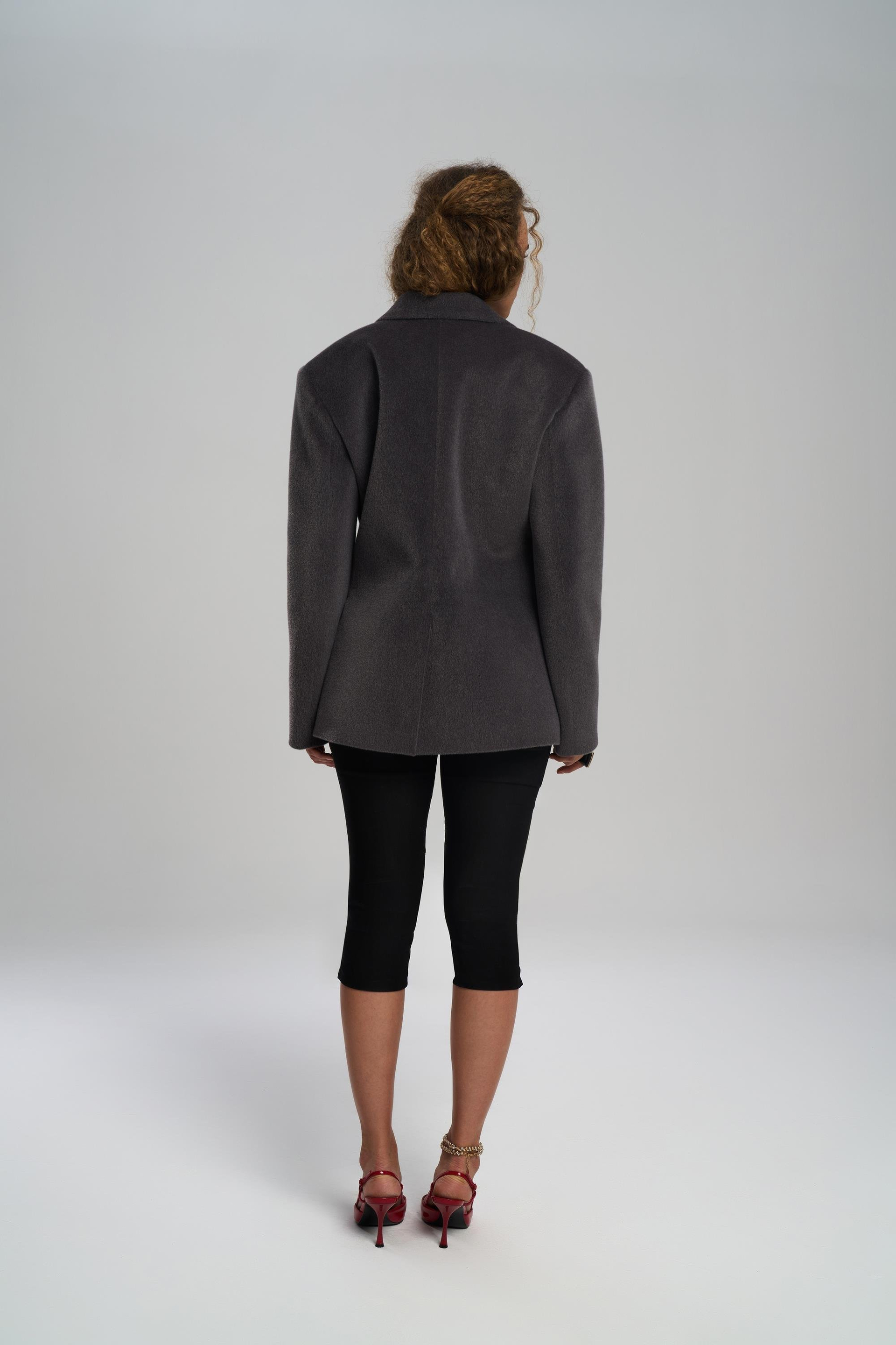 Kaela Bel Oturmalı Antrasit Blazer