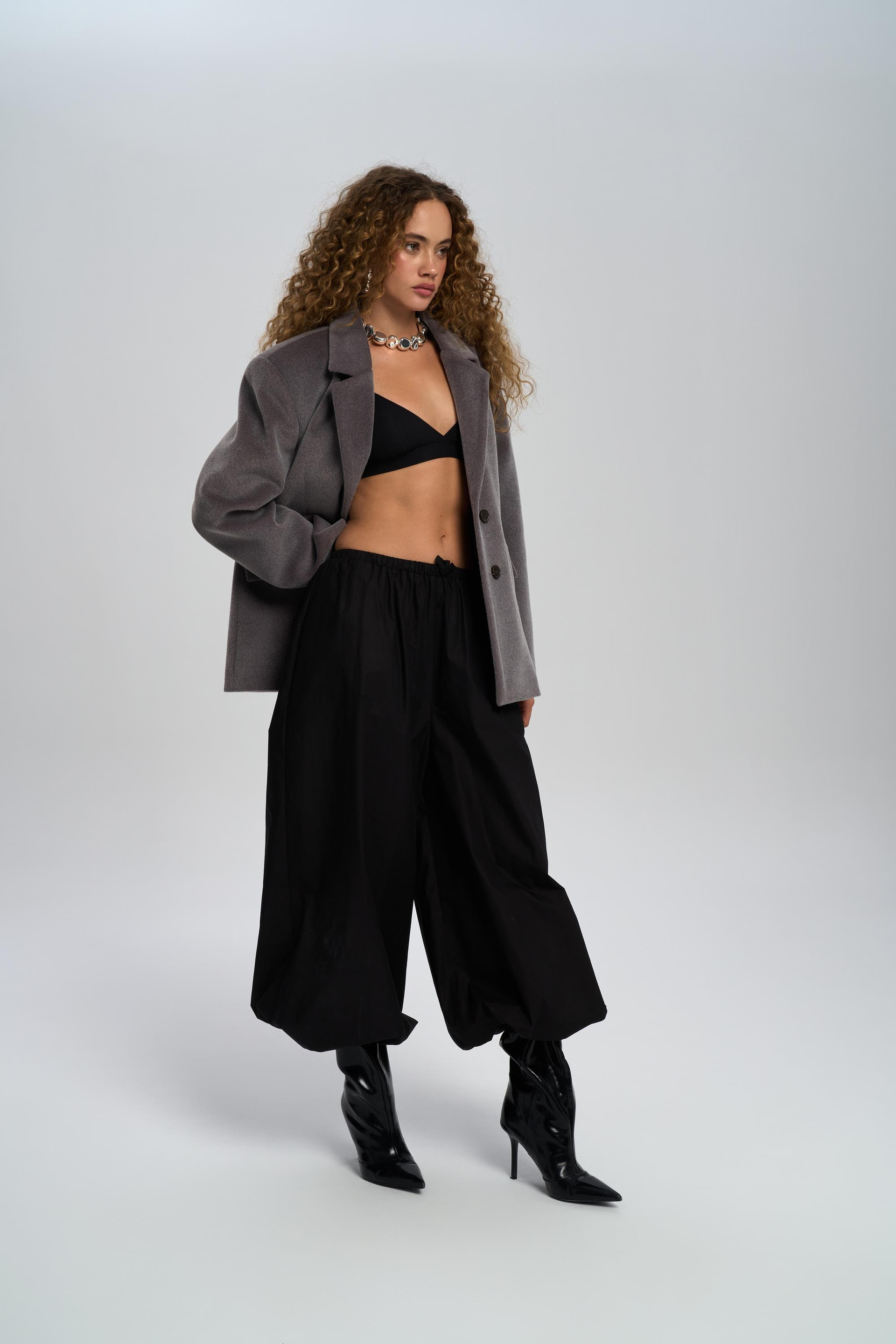 Kaela Bel Oturmalı Gri Blazer