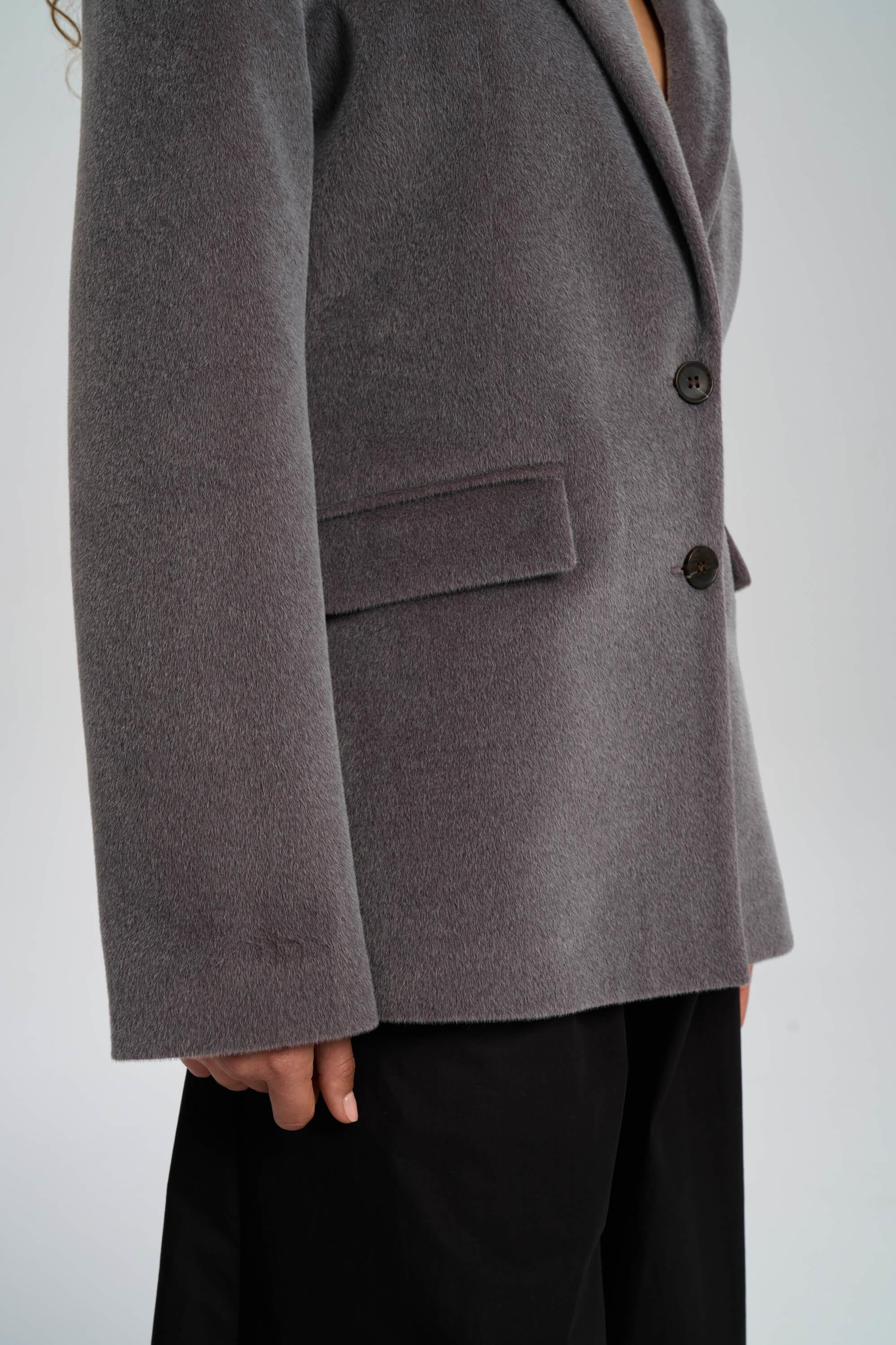 Kaela Bel Oturmalı Gri Blazer