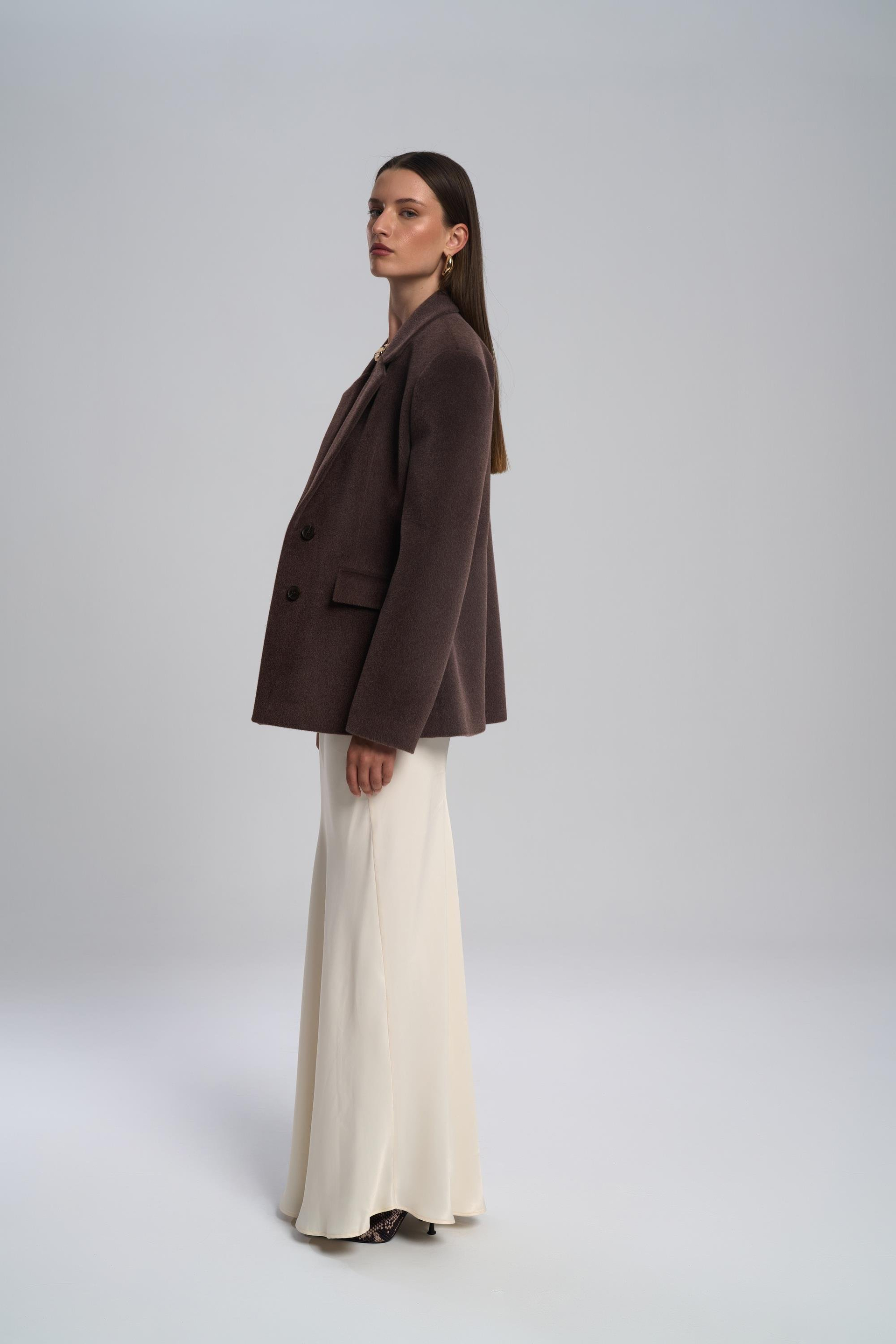 Kaela Bel Oturmalı Kahve Blazer