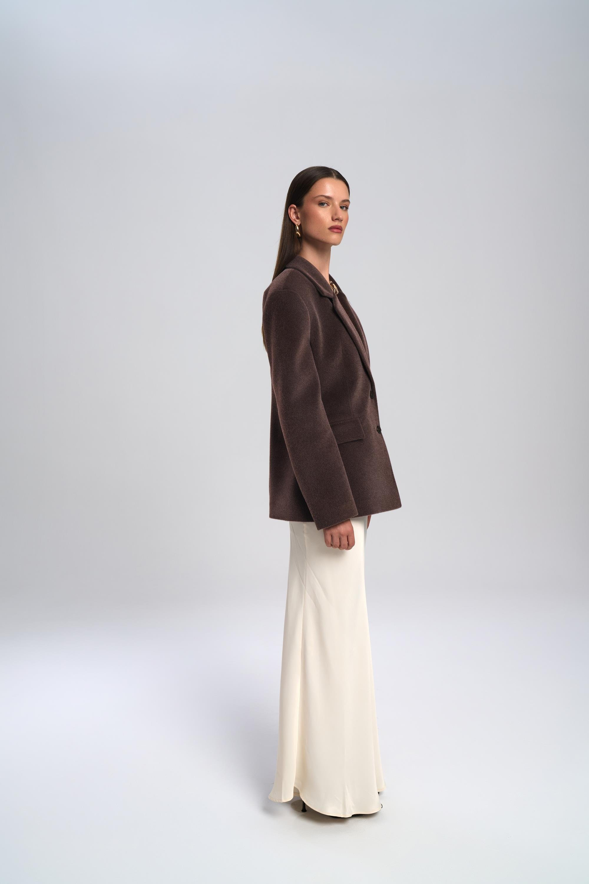 Kaela Bel Oturmalı Kahve Blazer