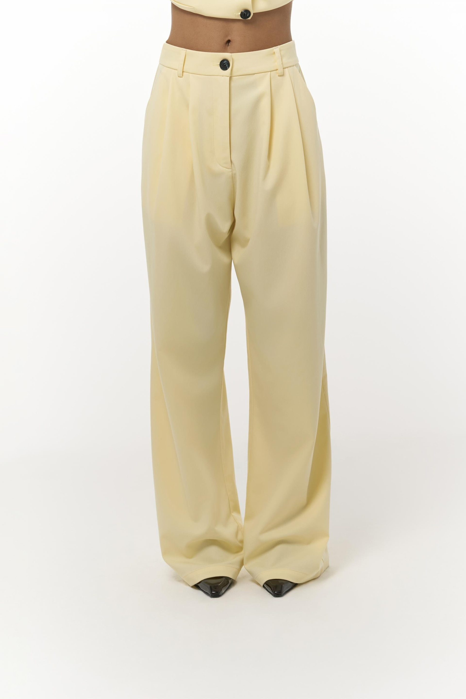 Kaylee Sarı Palazzo Pantolon