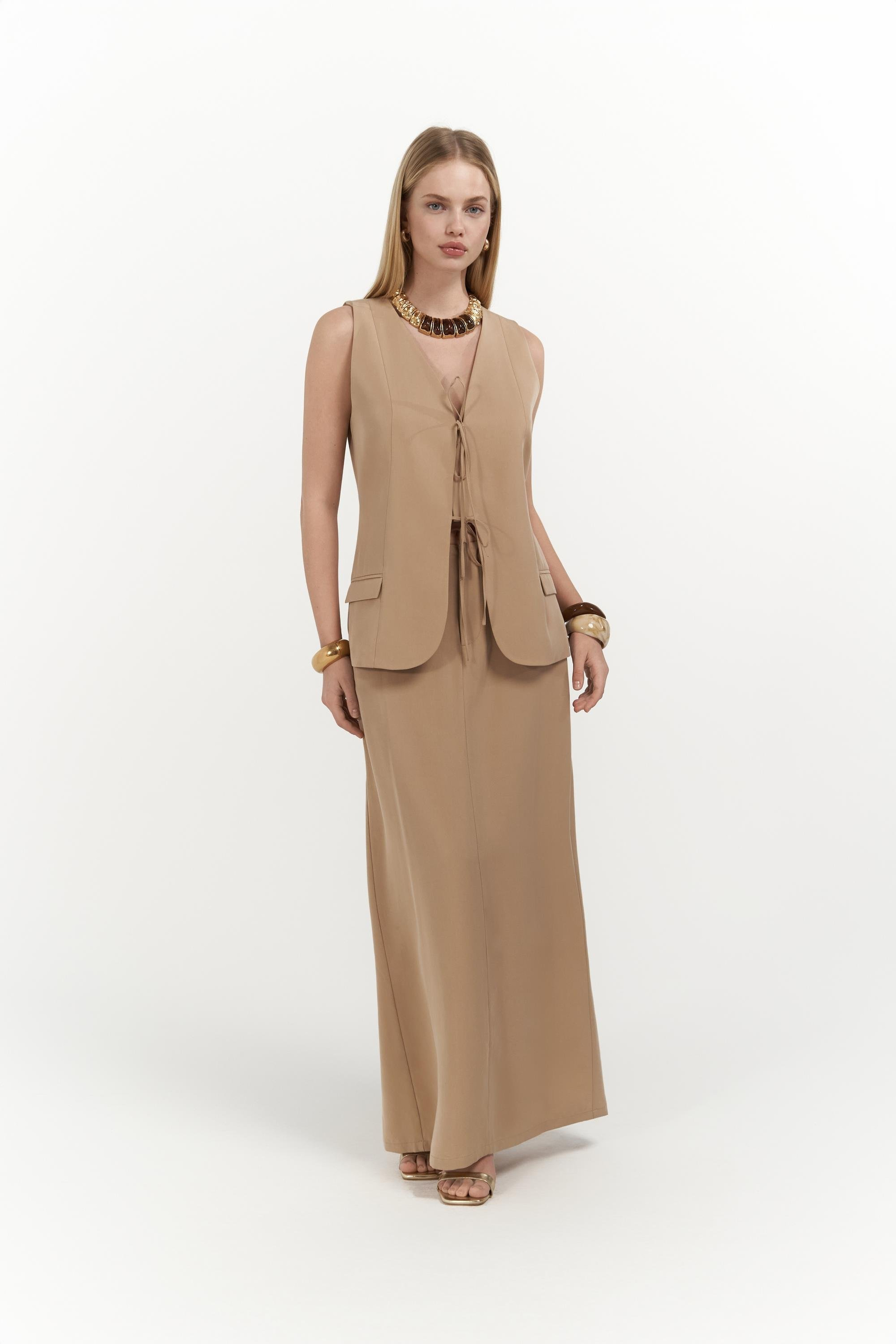 Korben Yelek Etek Vizon Takım