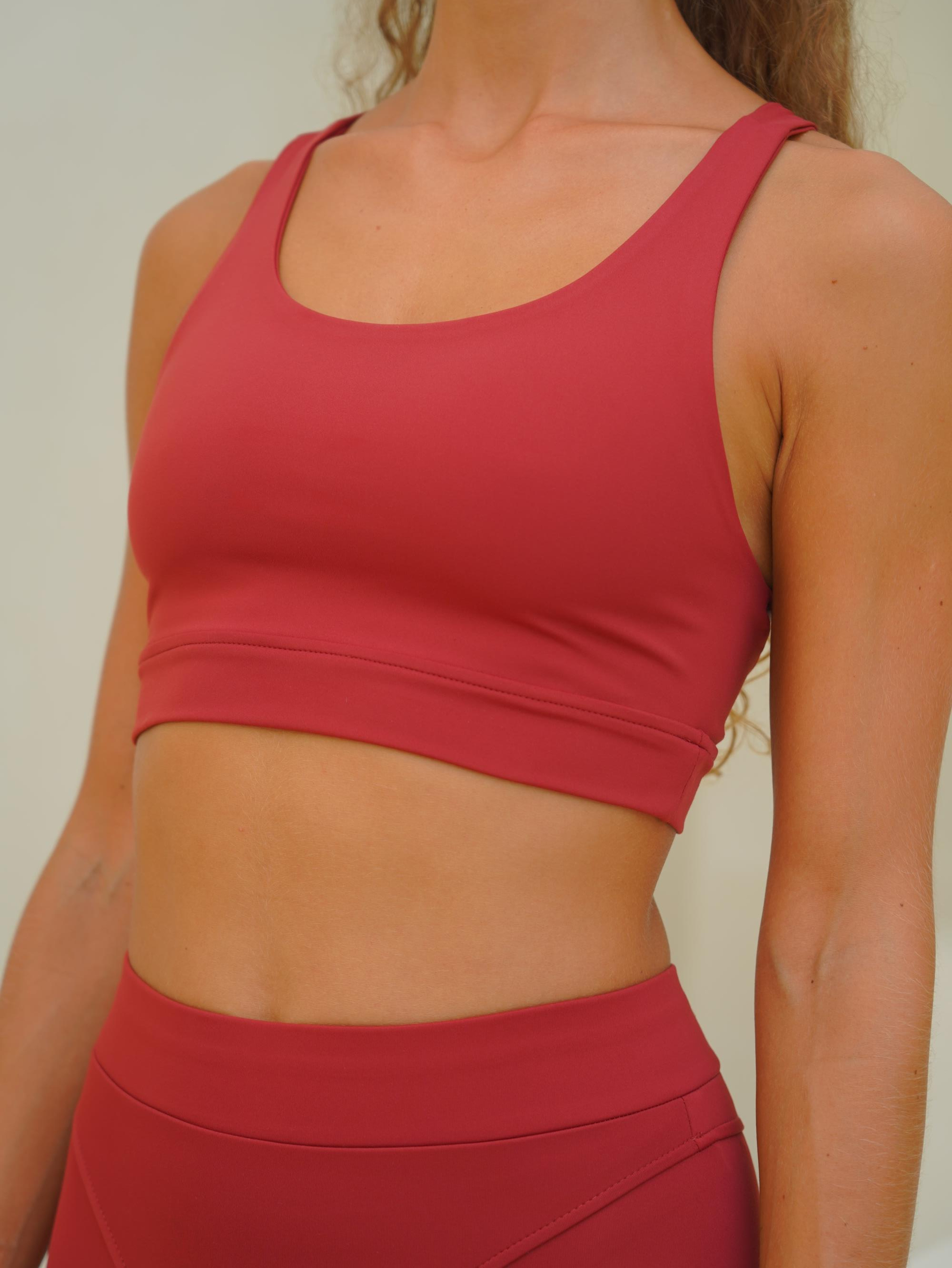 Kratos Basic Spor Bordo Crop