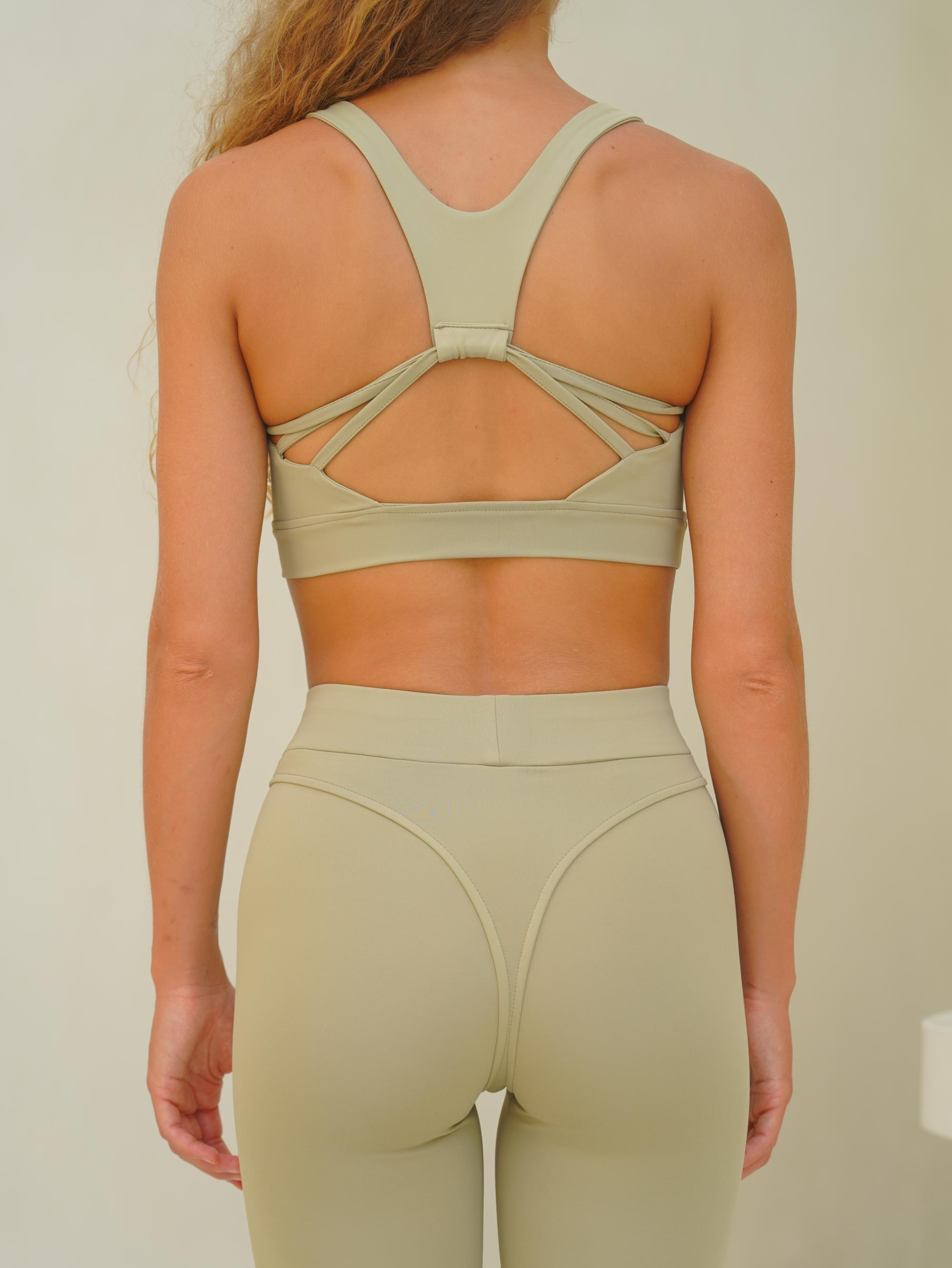 Kratos Basic Spor Soft Haki Crop