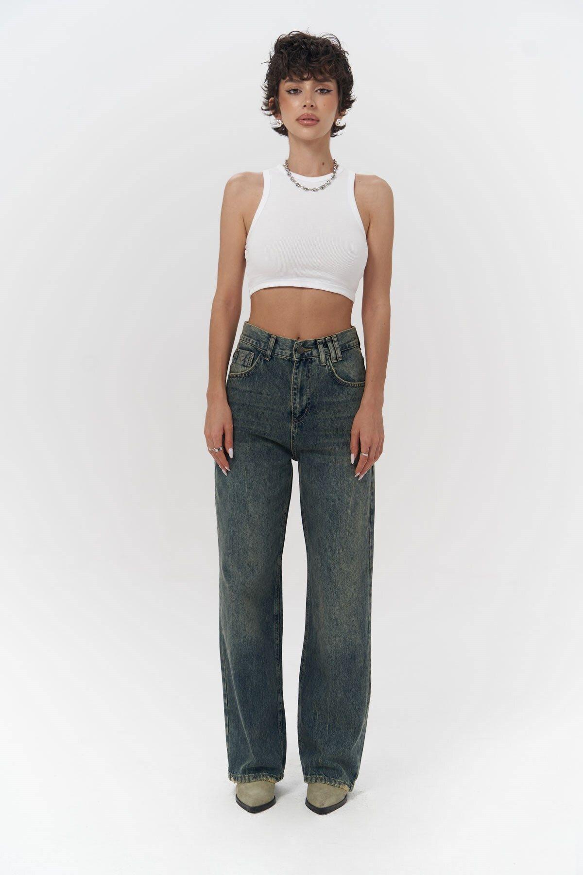 Laura Dirty Green Jeans