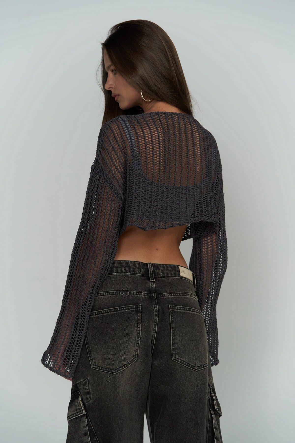 Laya Füme Organik Triko Crop