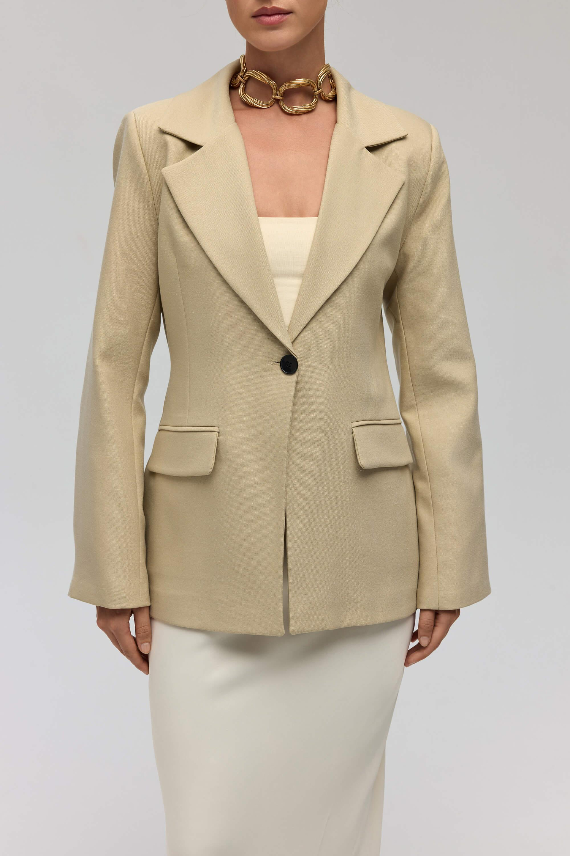 Lecco Slim Fit Olive Green Blazer
