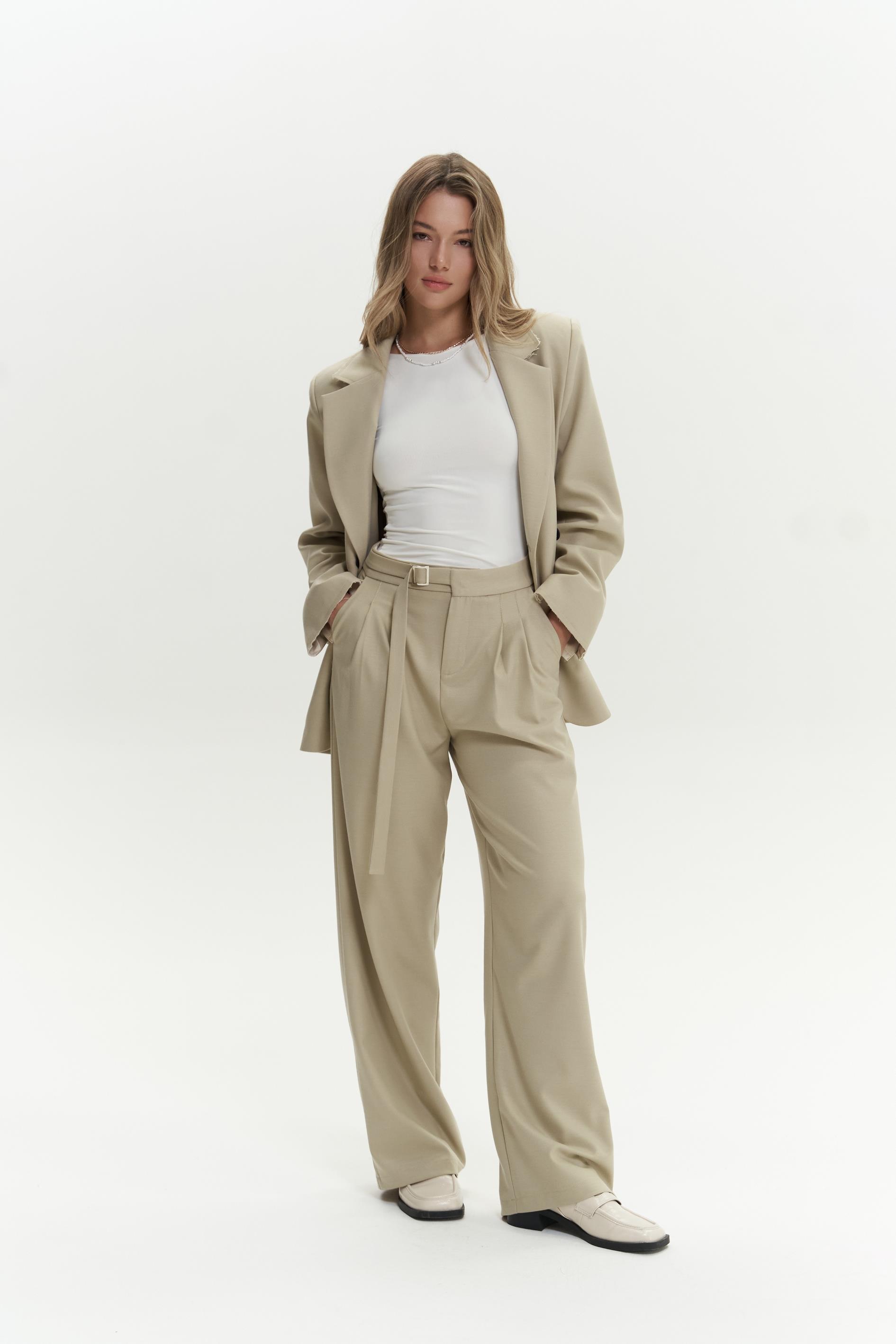 Letizia Kemer Detay Olive Green Pantolon