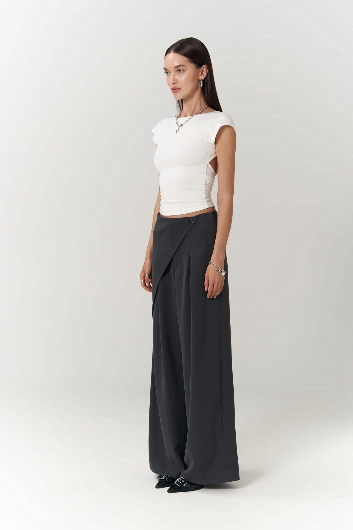 Letty Anthracite Trouses with Ties