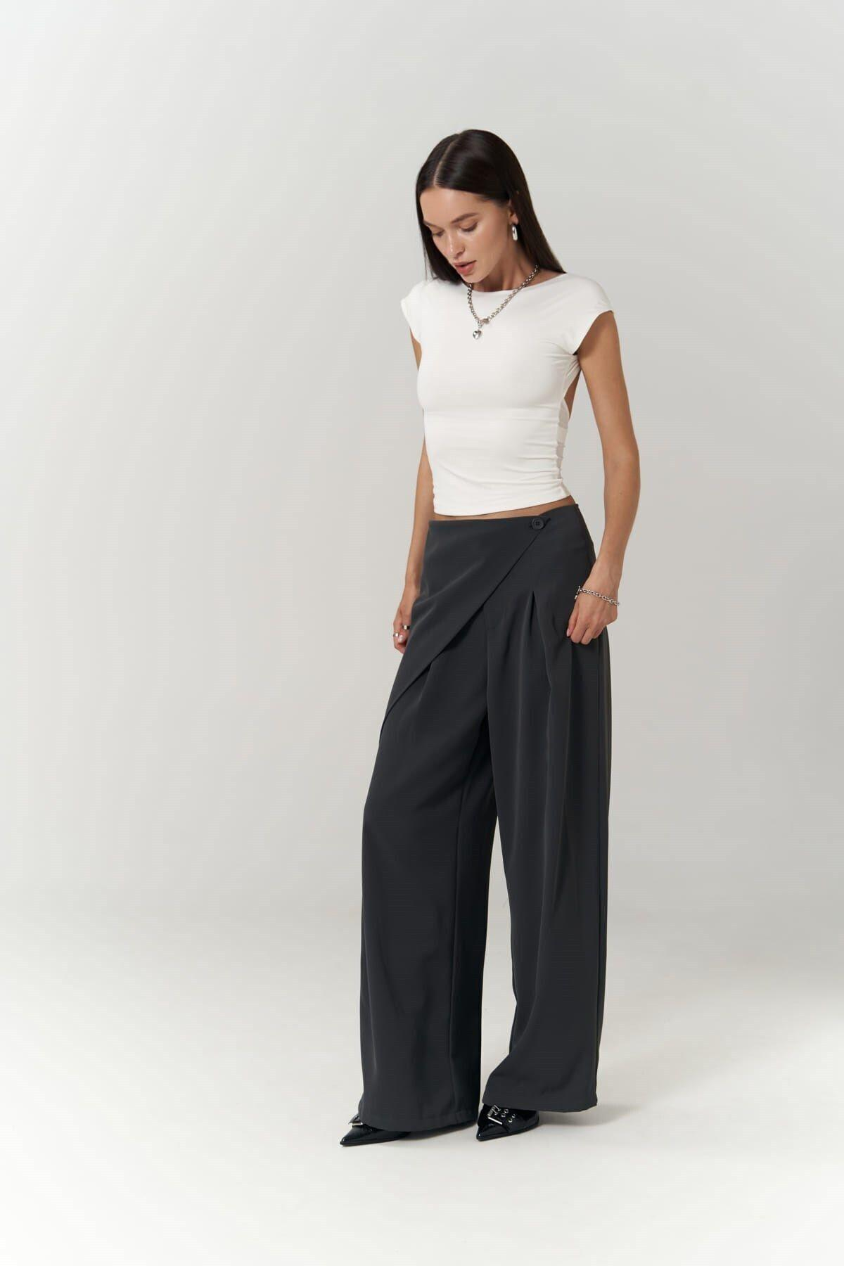 Letty Anthracite Trouses with Ties