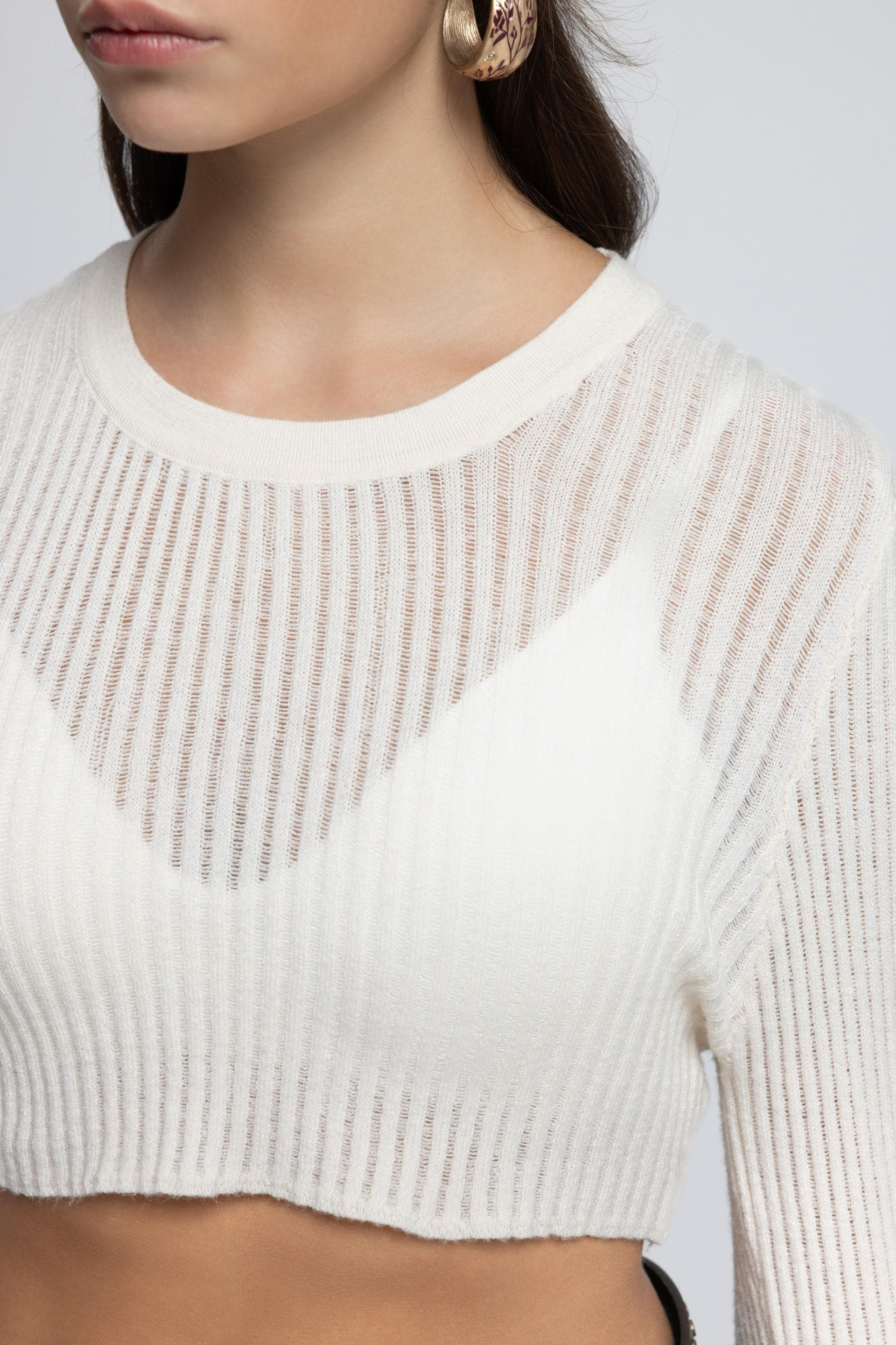 Liana Beige Soft Touch Knit Crop