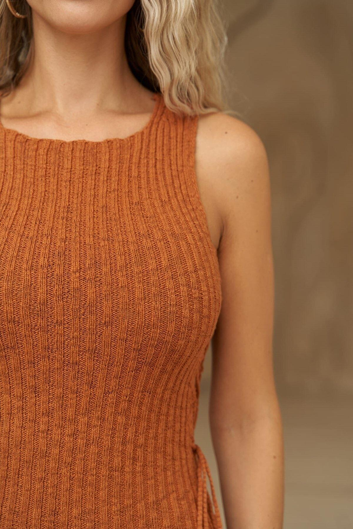 Bohemai Lima Cinnamon Mini Knit Dress