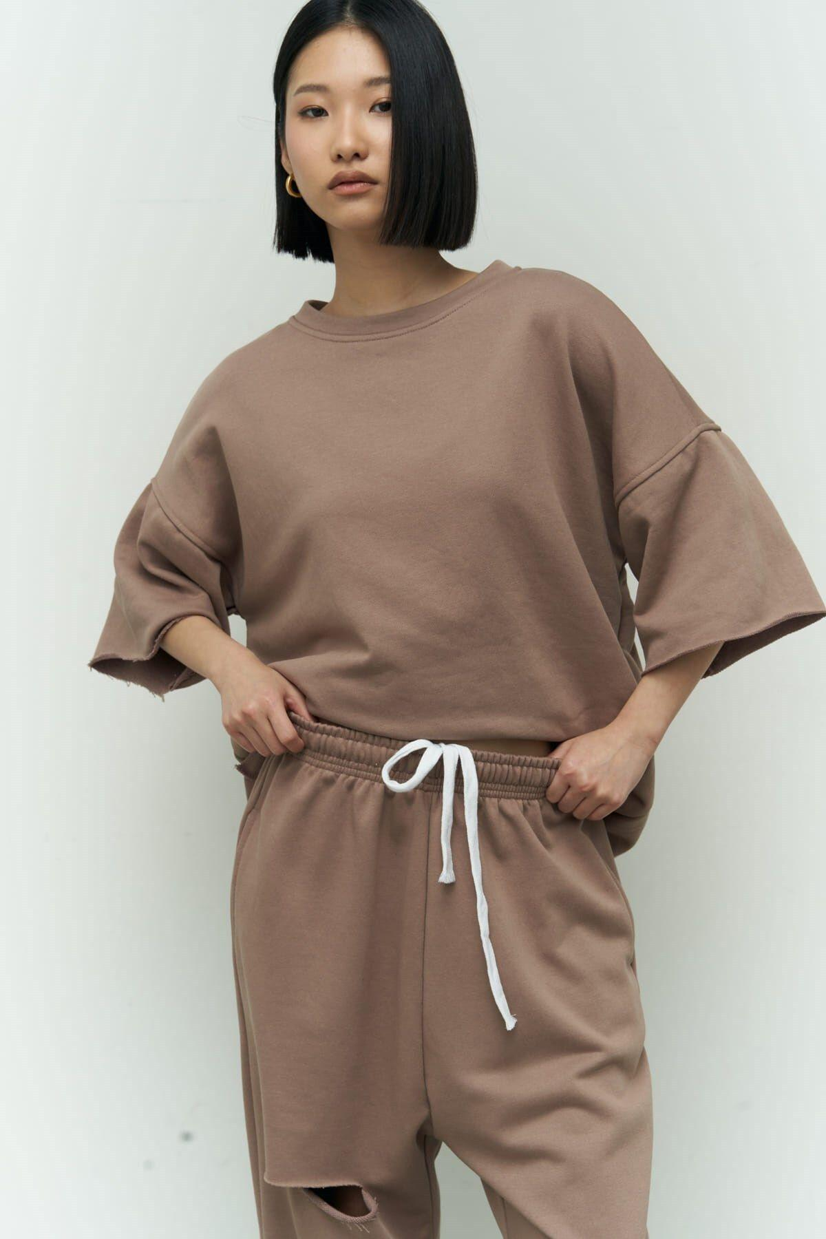 Lion Yırtıklı Boz Oversize T-shirt Eşofman Takım